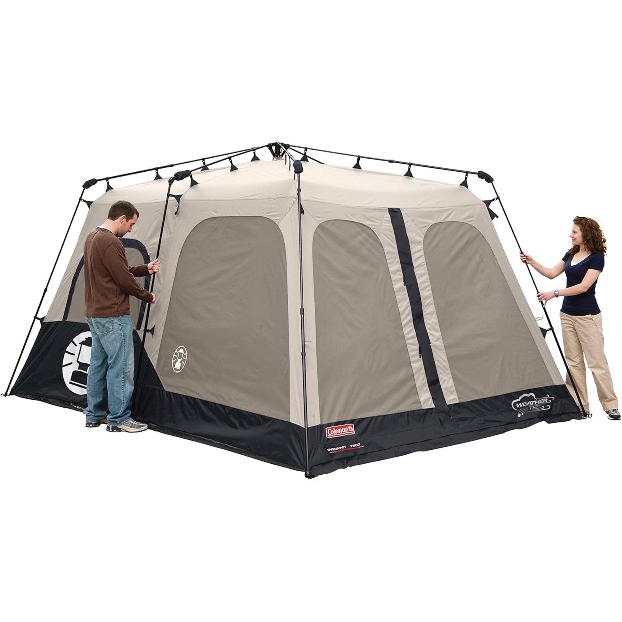 Coleman 8 Person Instant Cabin Tent, Outdoor Family Camping Shelter (Open Box) - VMInnovations
