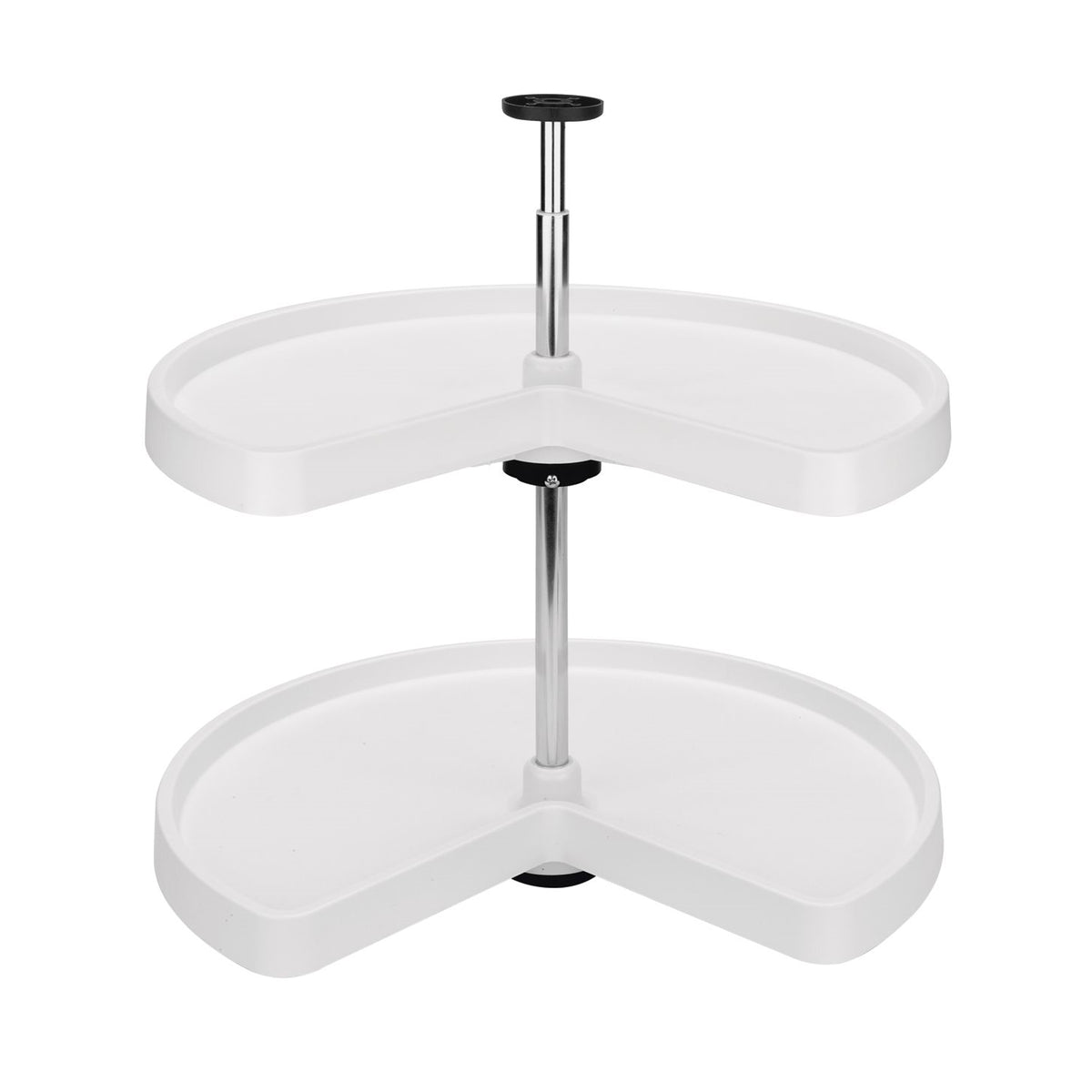 Rev-A-Shelf 3472-24-11-52 24-Inch White Polymer Kidney 2-Shelf Lazy Susan Set (For Parts)