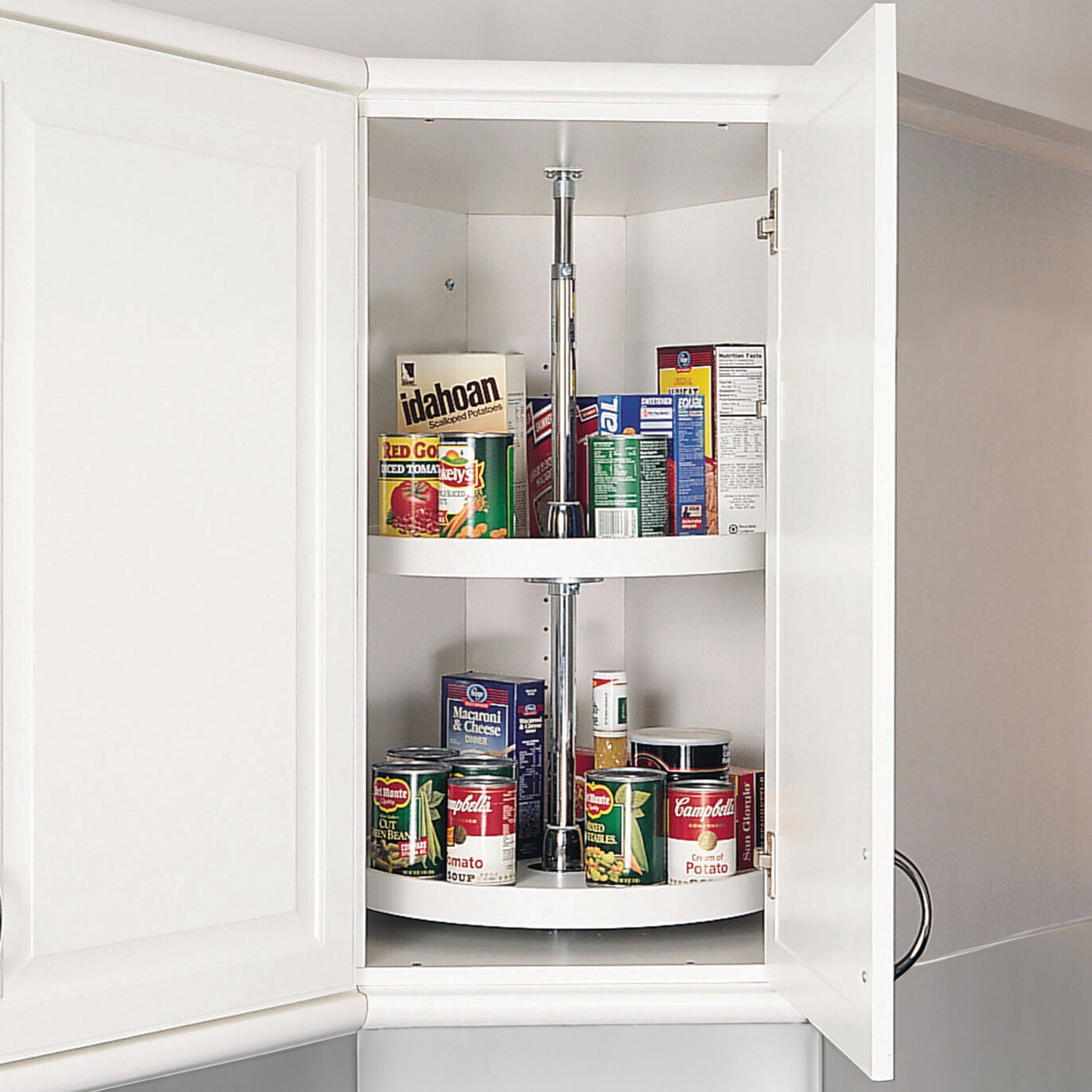 Rev-A-Shelf 18-Inch Polymer Full Circle 2-Shelf Lazy Susan, White (Used)