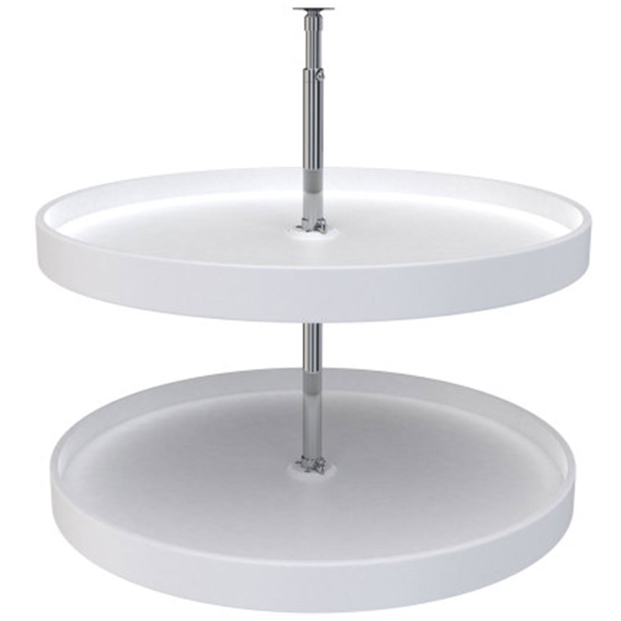 Rev-A-Shelf 28'' Lazy Susan Full-Circle Polymer 2-Shelf, White, 6012-28-11-52 - VMInnovations
