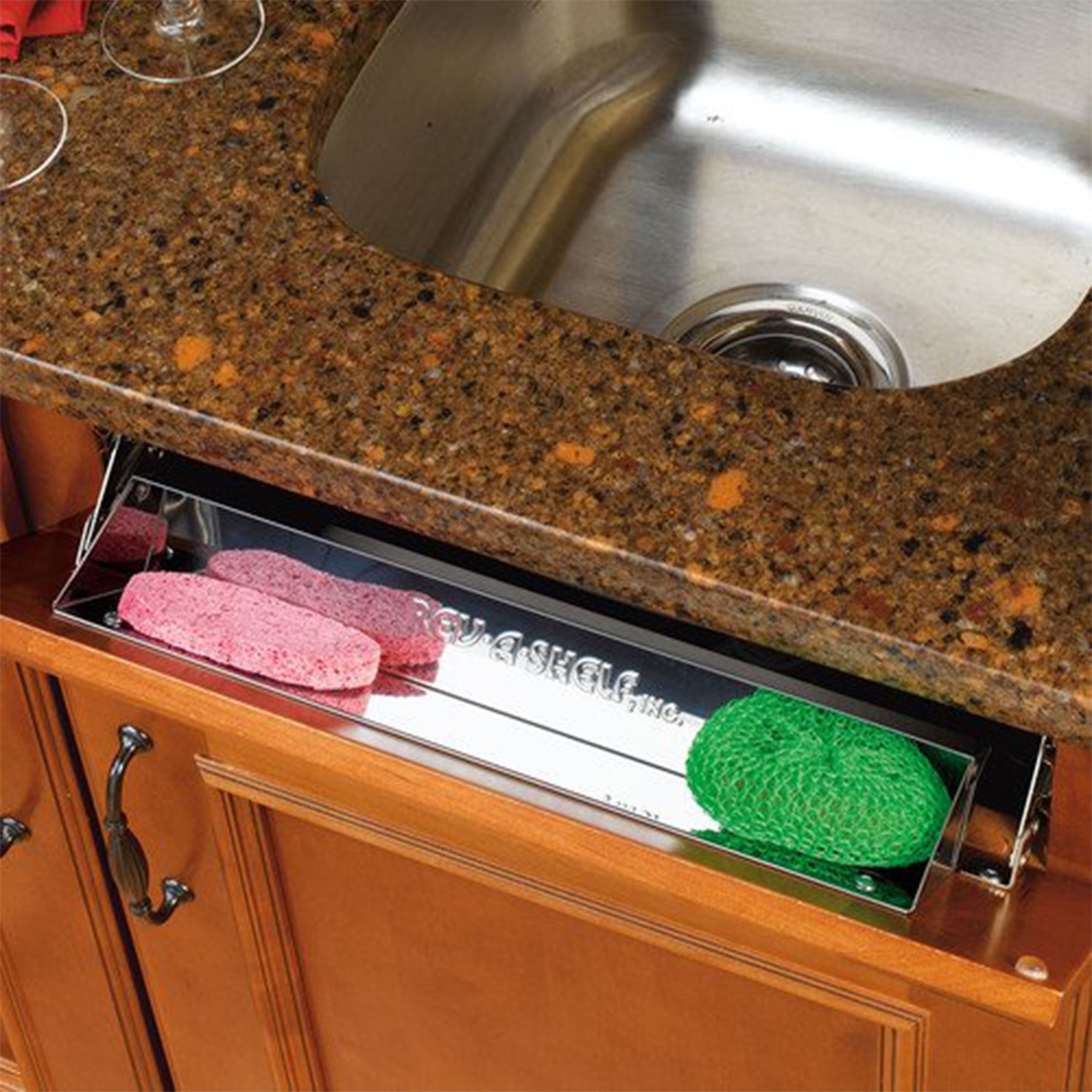 Rev-A-Shelf 25" Front Tip Out Sink Tray Organizer for Kitchen Sink, 6541-25-52 - VMInnovations
