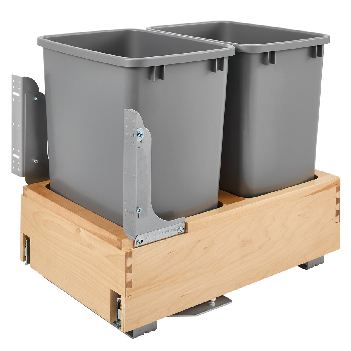 Rev-A-Shelf 4WCBM-18DM-2 Double 35-Quart Bottom Mount Pullout Waste Container (For Parts)