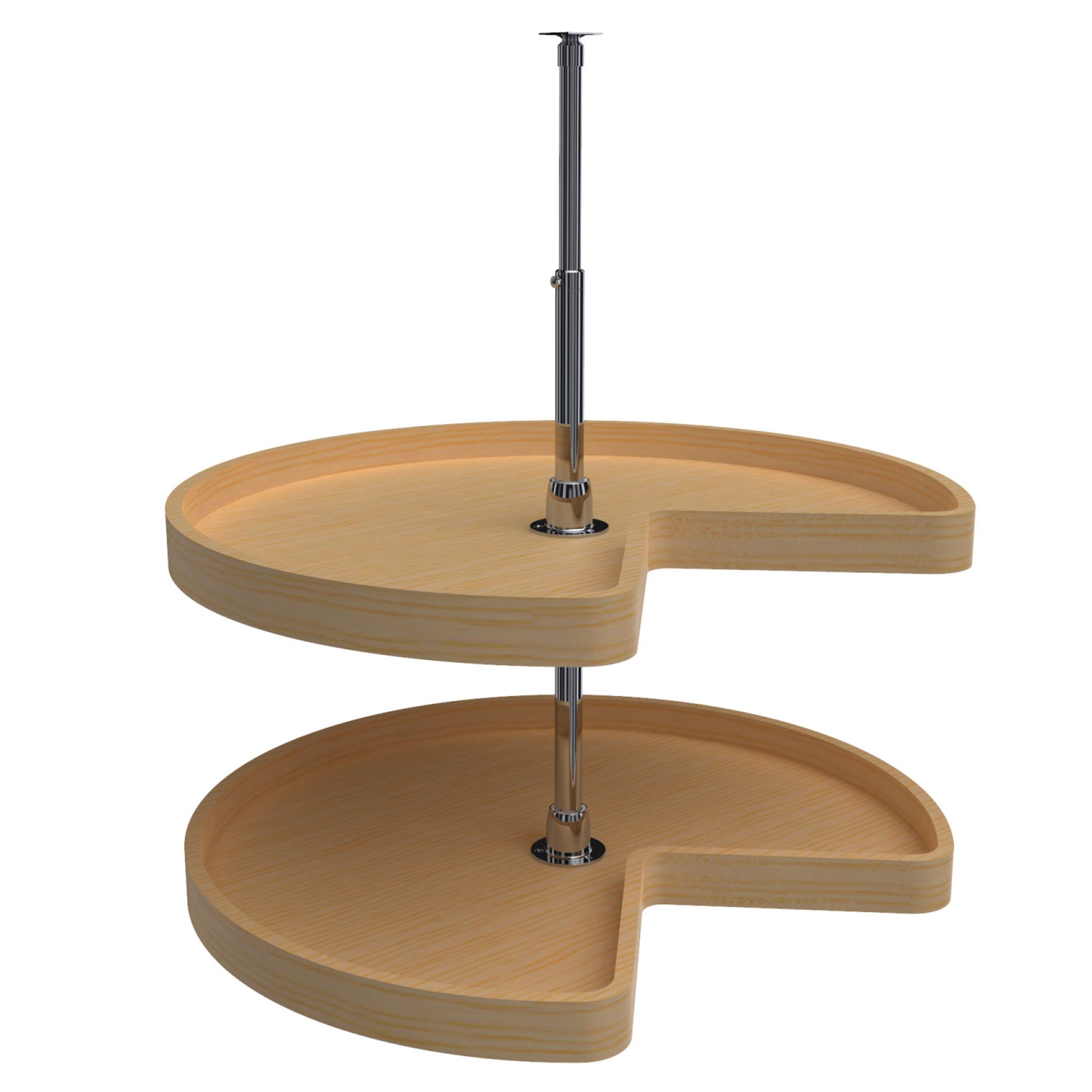 Rev-A-Shelf 28" Lazy Susan Kidney-Shaped 2-Shelf Kitchen Cabinet, 4WLS472-28-52 - VMInnovations