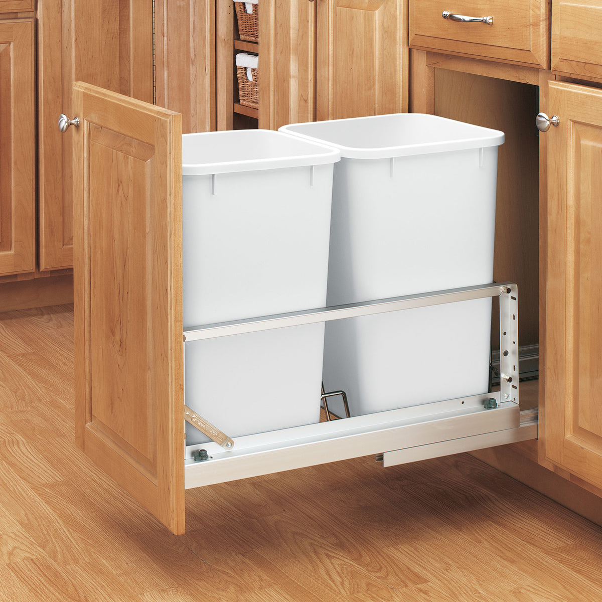 Rev-A-Shelf 5349-1527DM-2-U-A Double 27-Qt Pull Out Waste Container (Open Box)
