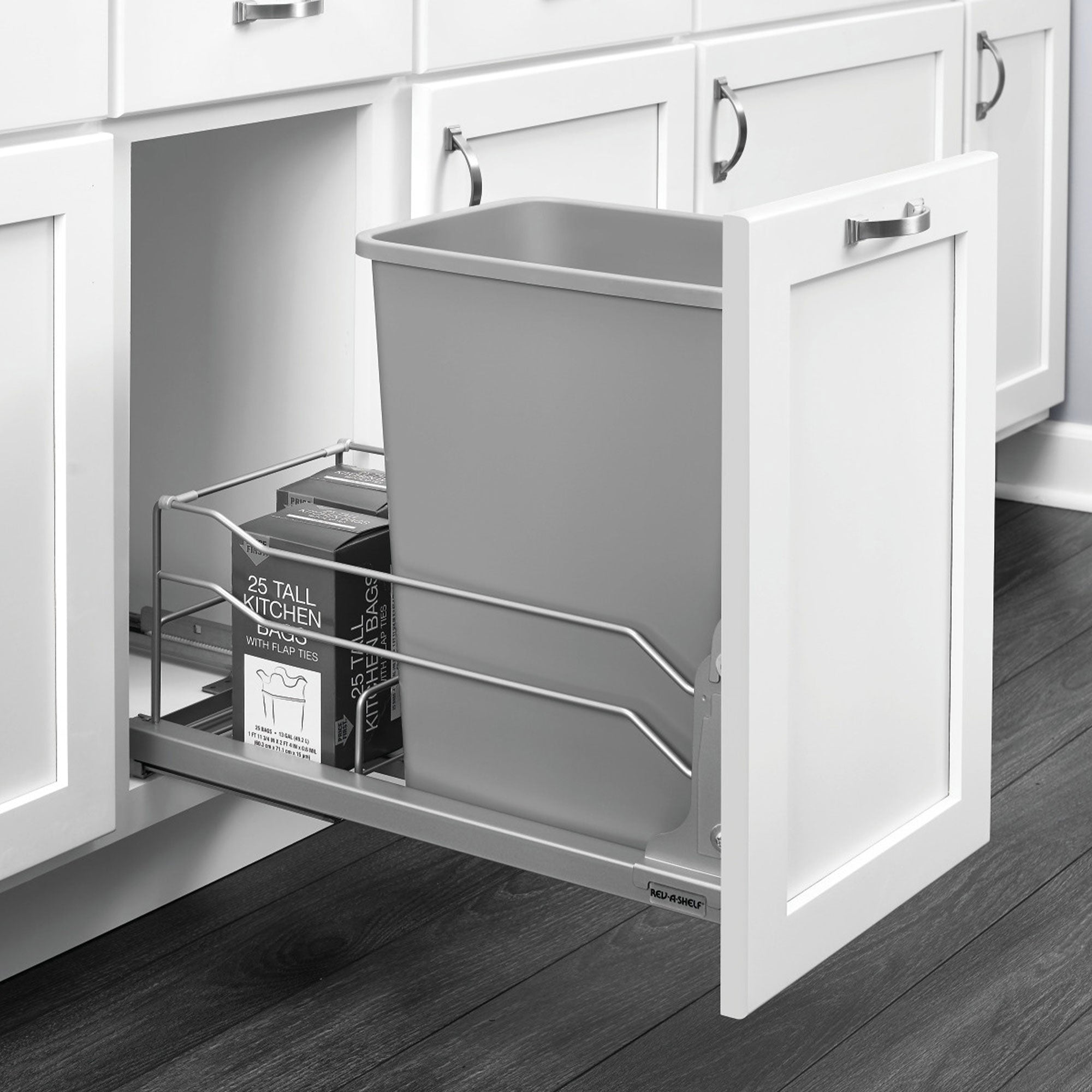 Rev A Shelf Single 35 Quart Pullout Waste Container Trash Can (Used)