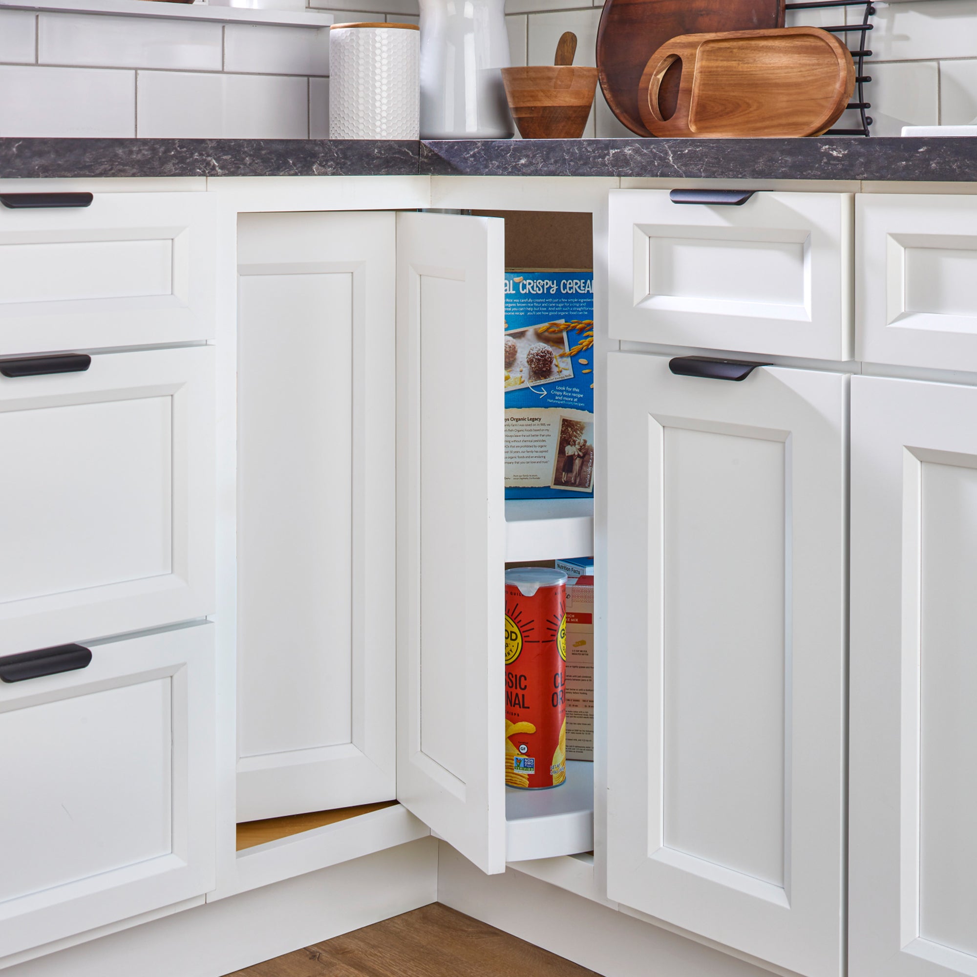 Rev-A-Shelf 6942-28-11-52 28 Inch Pie Cut 2-Shelf Lazy Susan, White (Open Box)