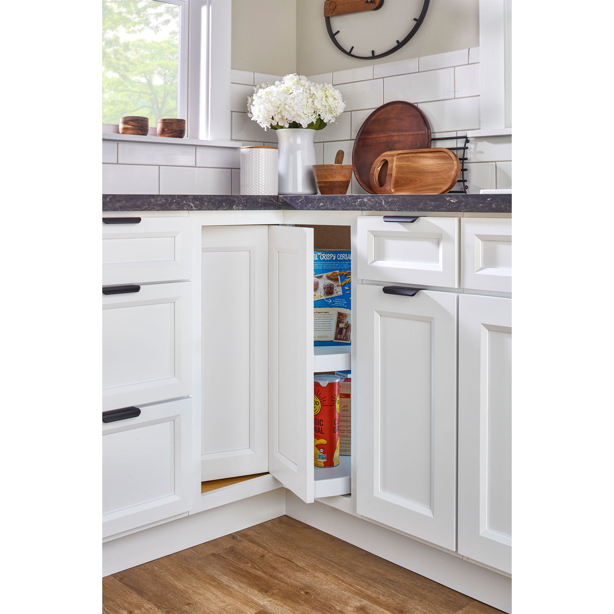 Rev-A-Shelf 24'' Lazy Susan Pie-Cut Polymer 2-Shelf, White, 6942-24-11-52 - VMInnovations