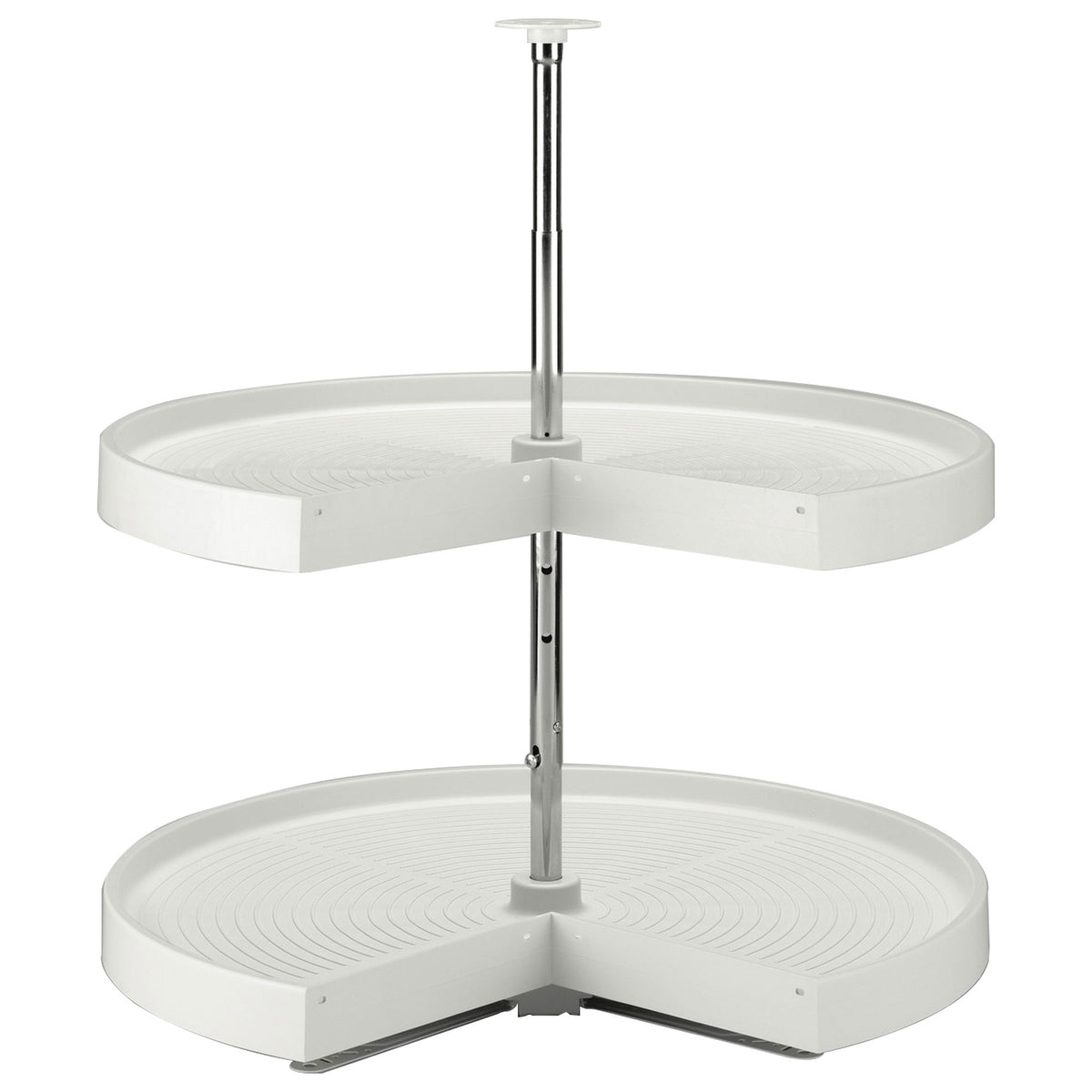 Rev-A-Shelf 28 Inch White Polymer Pie Cut 2 Shelf Lazy Susan (Used)
