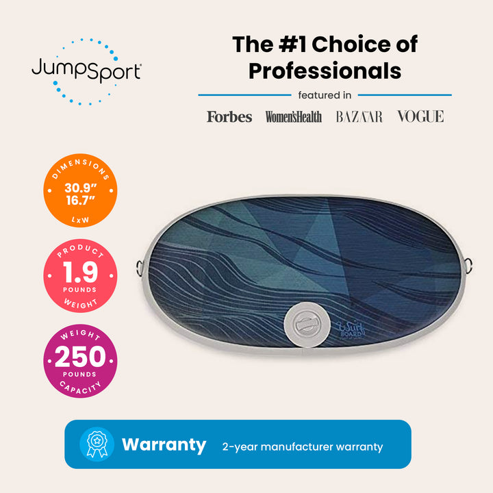 JumpSport Wurf Board Office Standing Desk Anti-Fatigue Mat, Maui Ocean Blue - VMInnovations