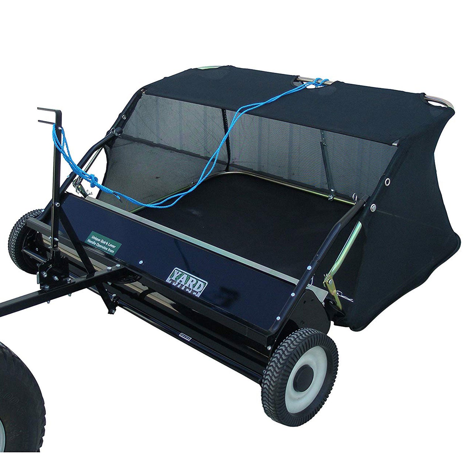 Yard Tuff 38" Quick Assembly Tow Style Lawn Sweeper for Debris, Leaves, & More - VMInnovations