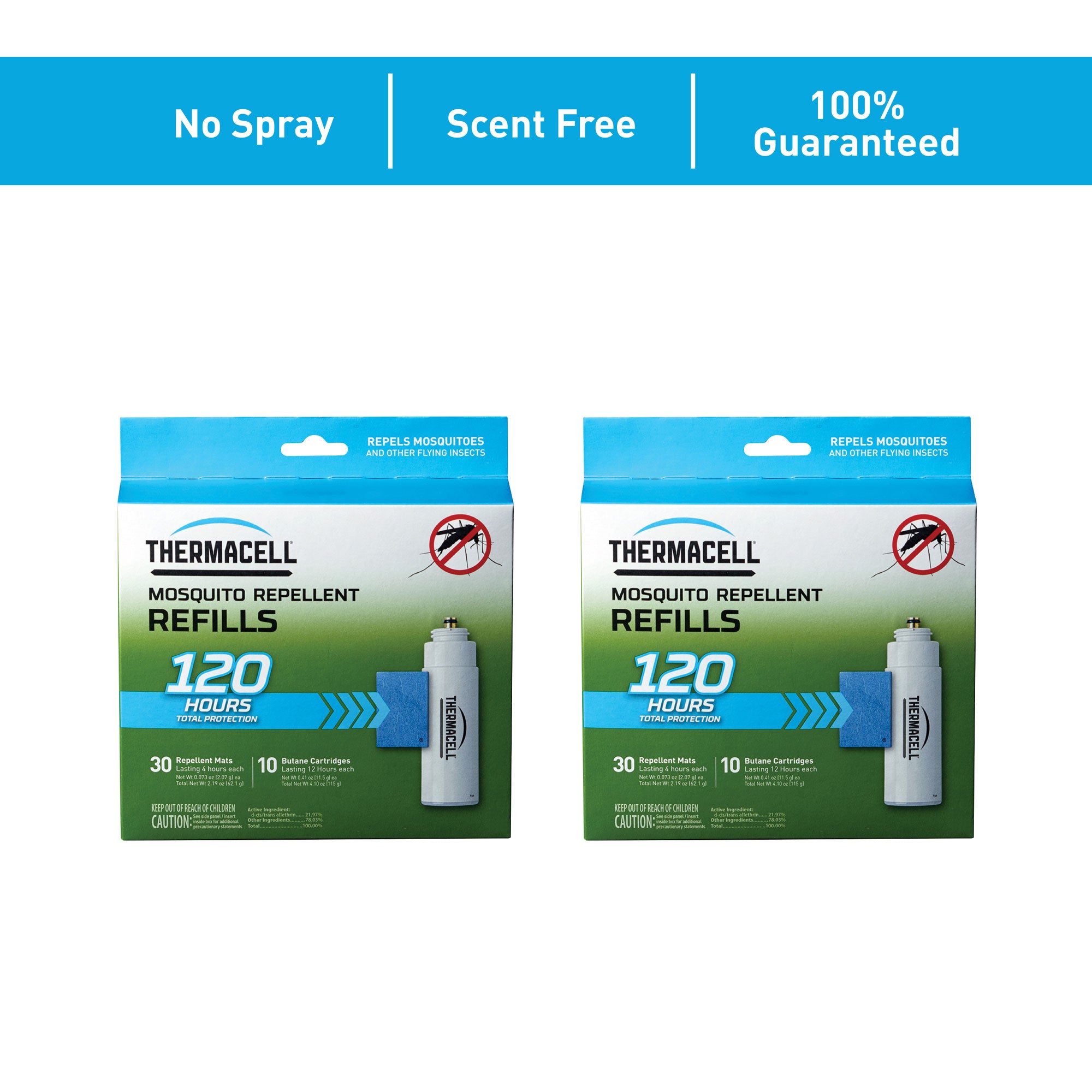 Thermacell 120-Hour Mosquito Shield w/ 30 Mats & 10 Cartridges (2 Pack)