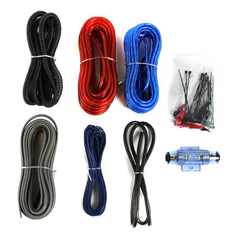 Crunch PX-1000.4 4 Channel 1000 Watt Amplifier w/ BOSS Audio Systems Wiring Kit