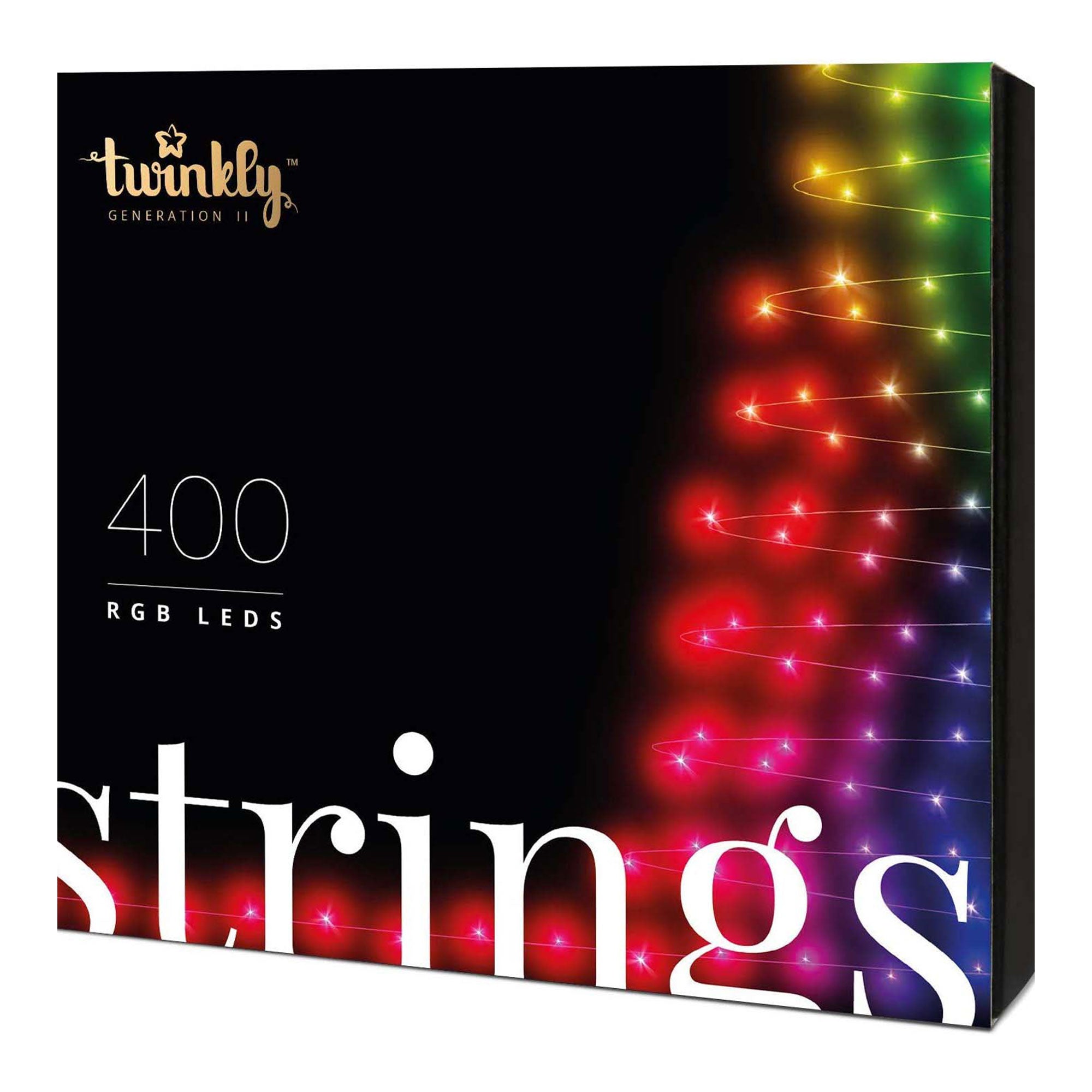 Twinkly Smart Custom 400 Bulb LED RGB App-Controlled String Lights (Open Box) - VMInnovations