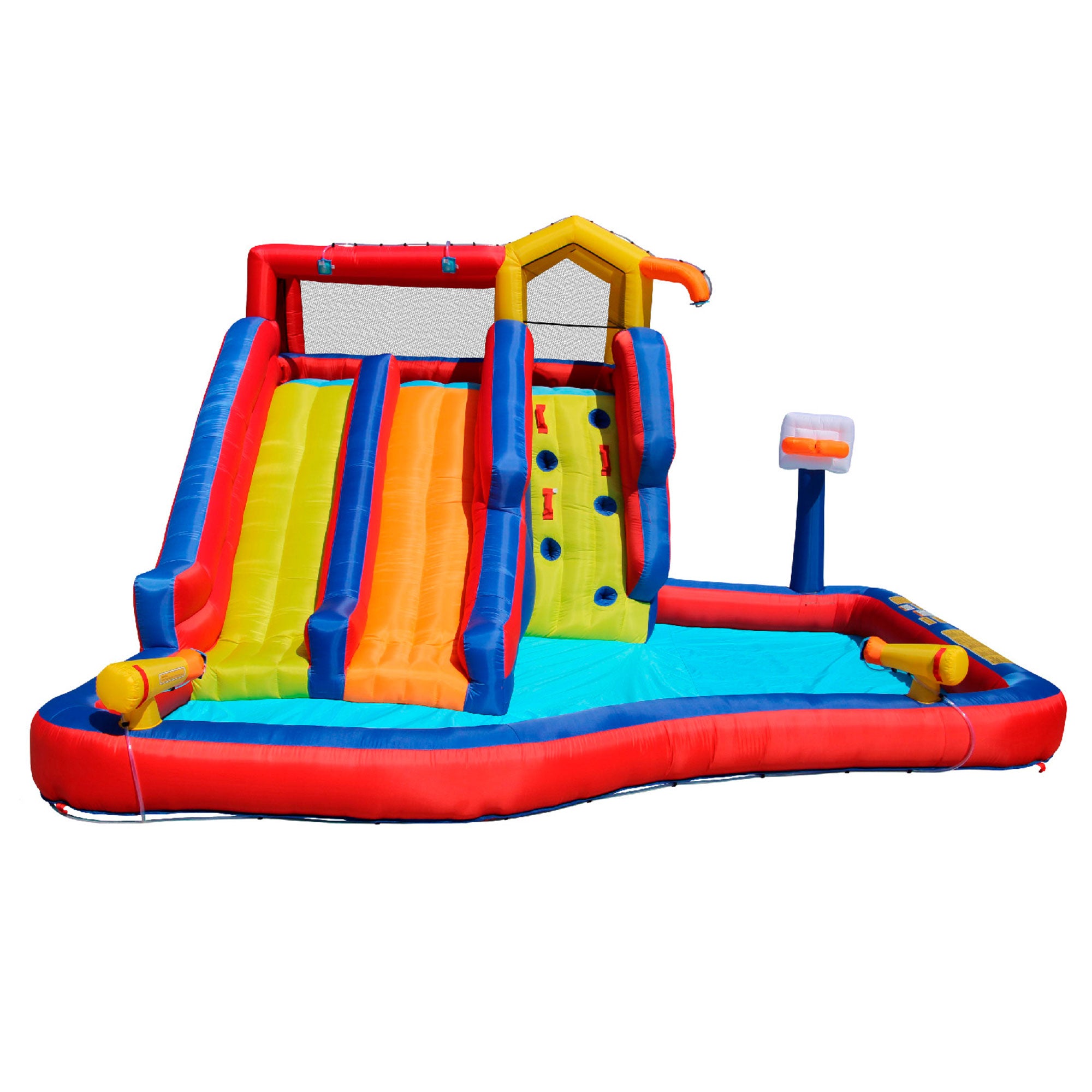 Banzai Twin Falls Kids Giant Inflatable Water Park Bounce House (For Parts)