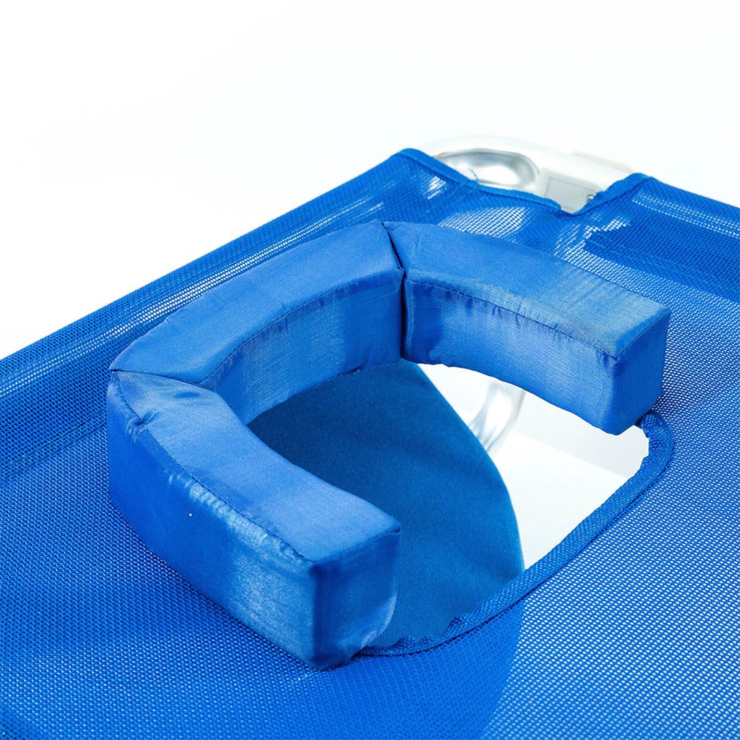 Ostrich South Beach Sand Chair, Portable Outdoor Camping Pool Recliner, Blue - VMInnovations