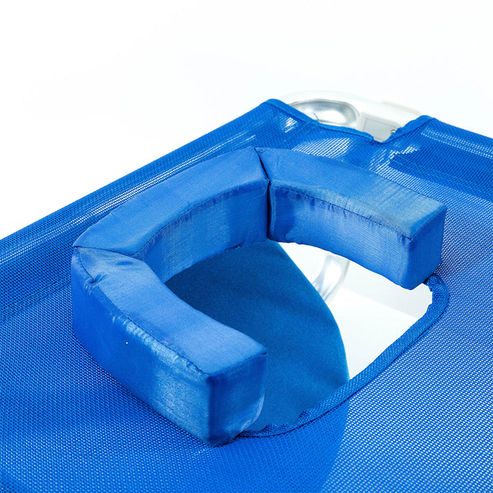 Ostrich South Beach Sand Chair, Portable Outdoor Camping Pool Recliner, Blue - VMInnovations