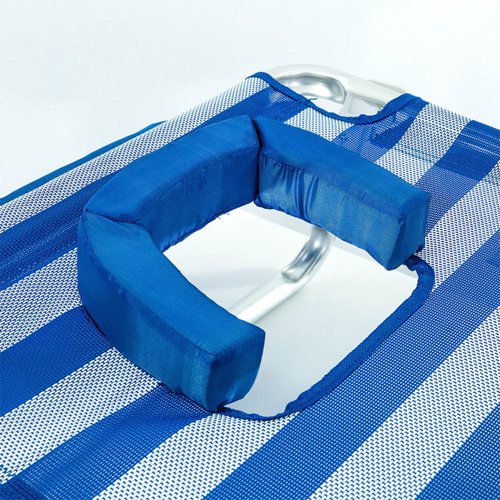 Ostrich South Beach Sand Chair, Portable Outdoor Camping Pool Recliner, Stripe - VMInnovations