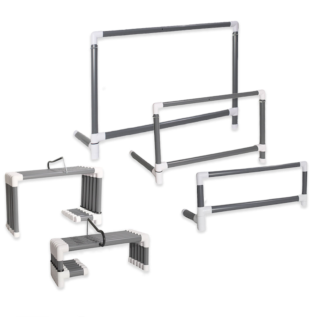 Prism Fitness 21-36 Inches Smart Adjustable-Height Workout Hurdles, Set of 3 - VMInnovations
