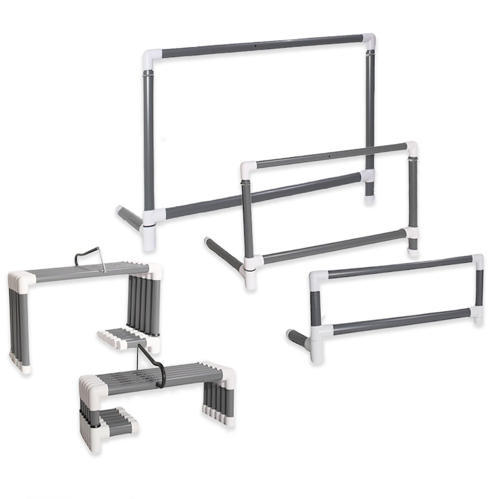 Prism Fitness 21-36 Inches Smart Adjustable-Height Workout Hurdles, Set of 3 - VMInnovations
