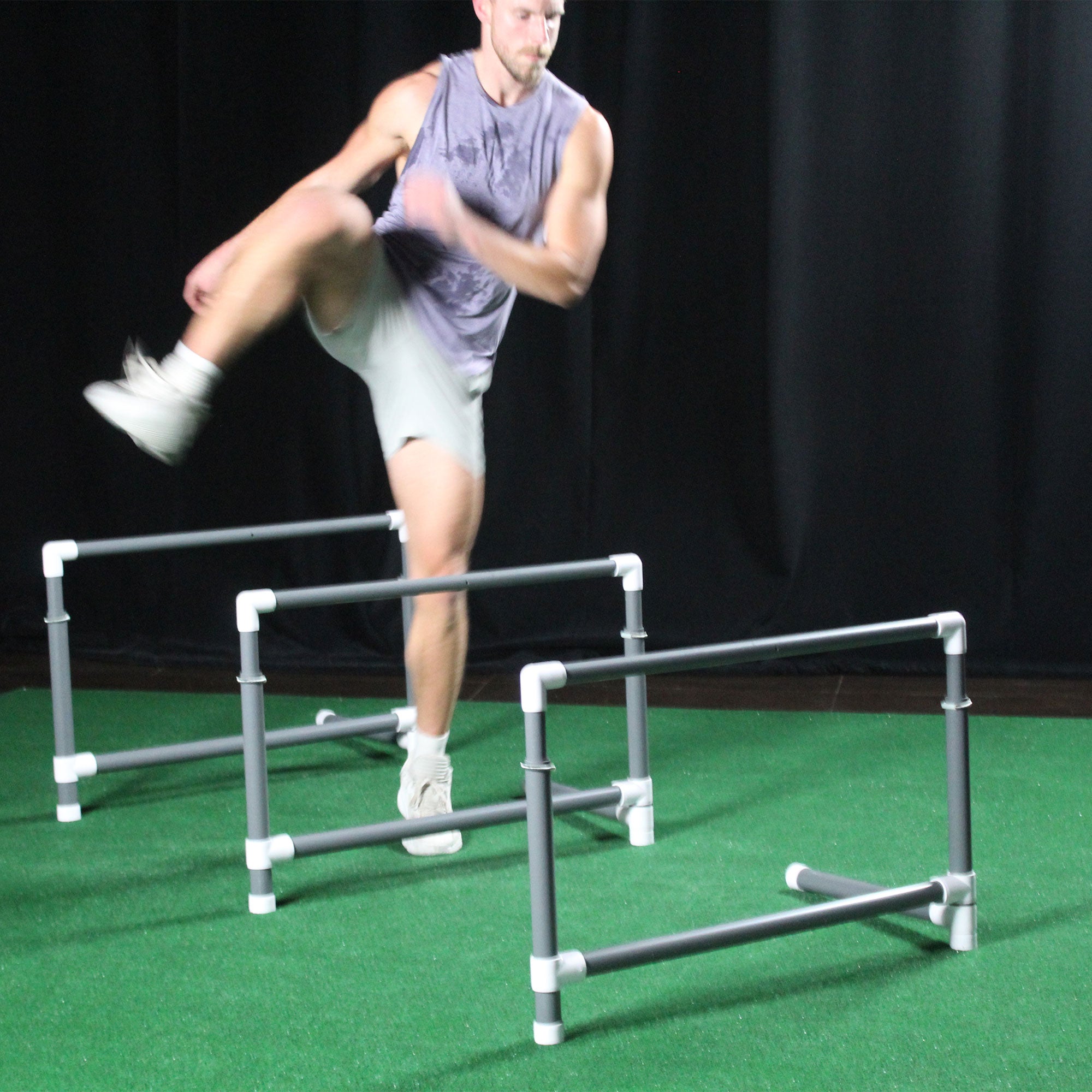 Prism Fitness 21-36 In Adjustable-Height Workout Hurdles, Set of 3 (Open Box) - VMInnovations