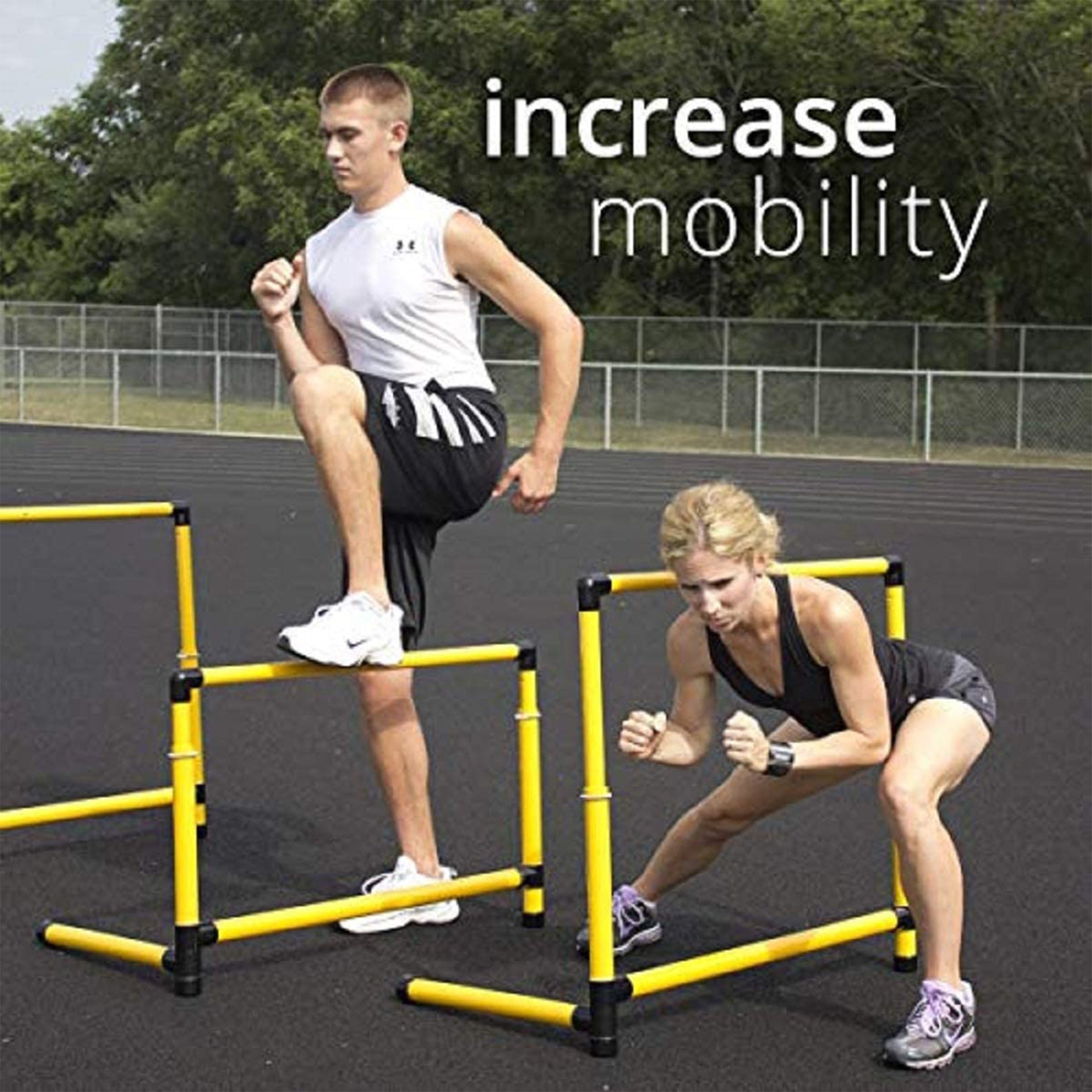 Prism Fitness 27 to 42 Inches Adjustable-Height Workout Hurdles, Set of 3 (Used) - VMInnovations