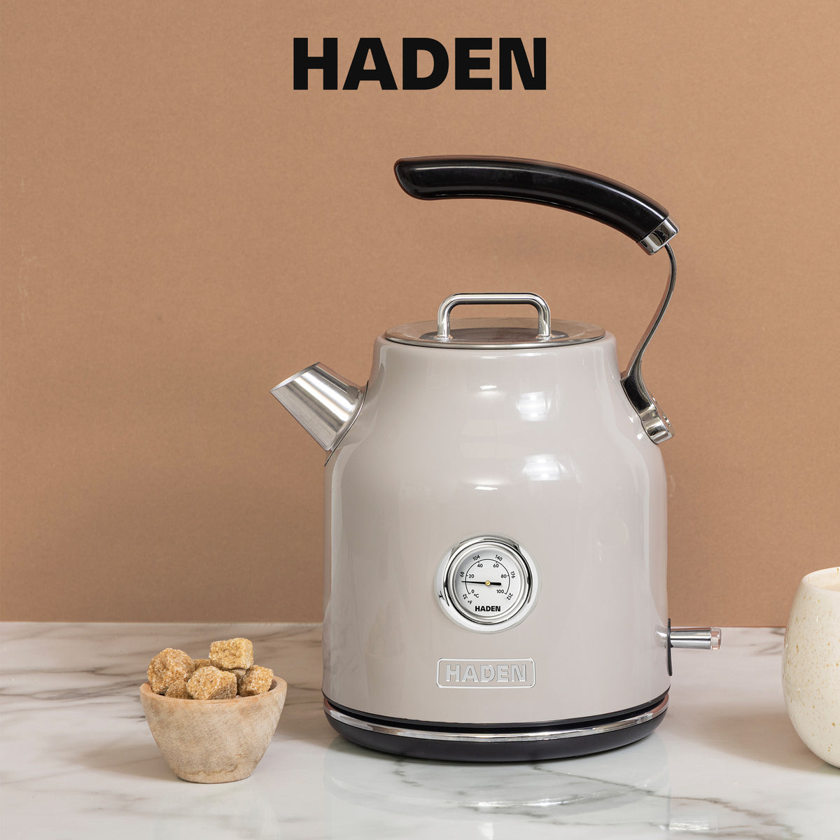 Haden Dorset 1.7 Liter Stainless Steel Electric Kettle, Beige (Open Box)
