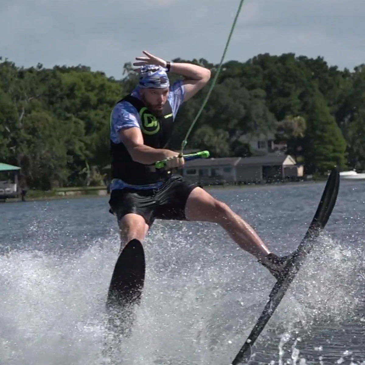 O'Brien Watersports Adult 64 inches Celebrity Water skis, Blue and Black (Used)