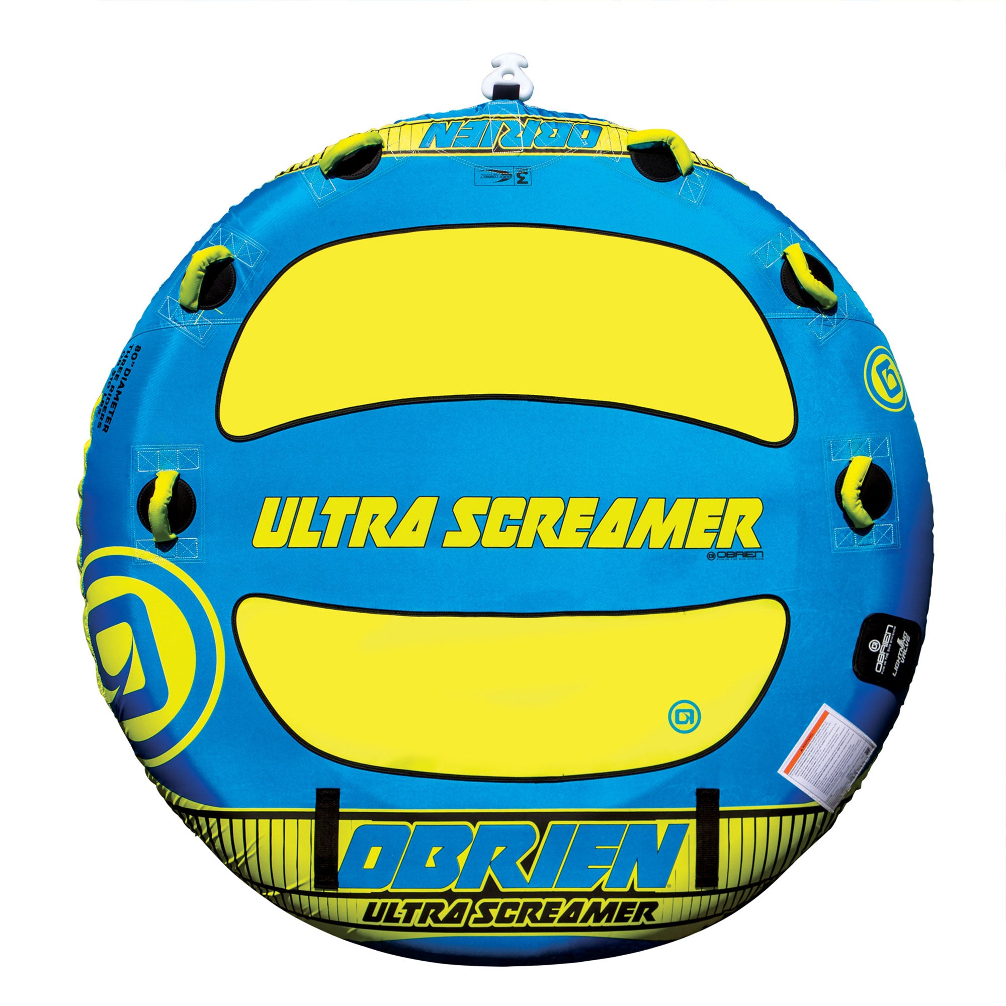 O'Brien Ultra Screamer Inflatable Towable Water Tube for Boating, 1-3 Riders - VMInnovations