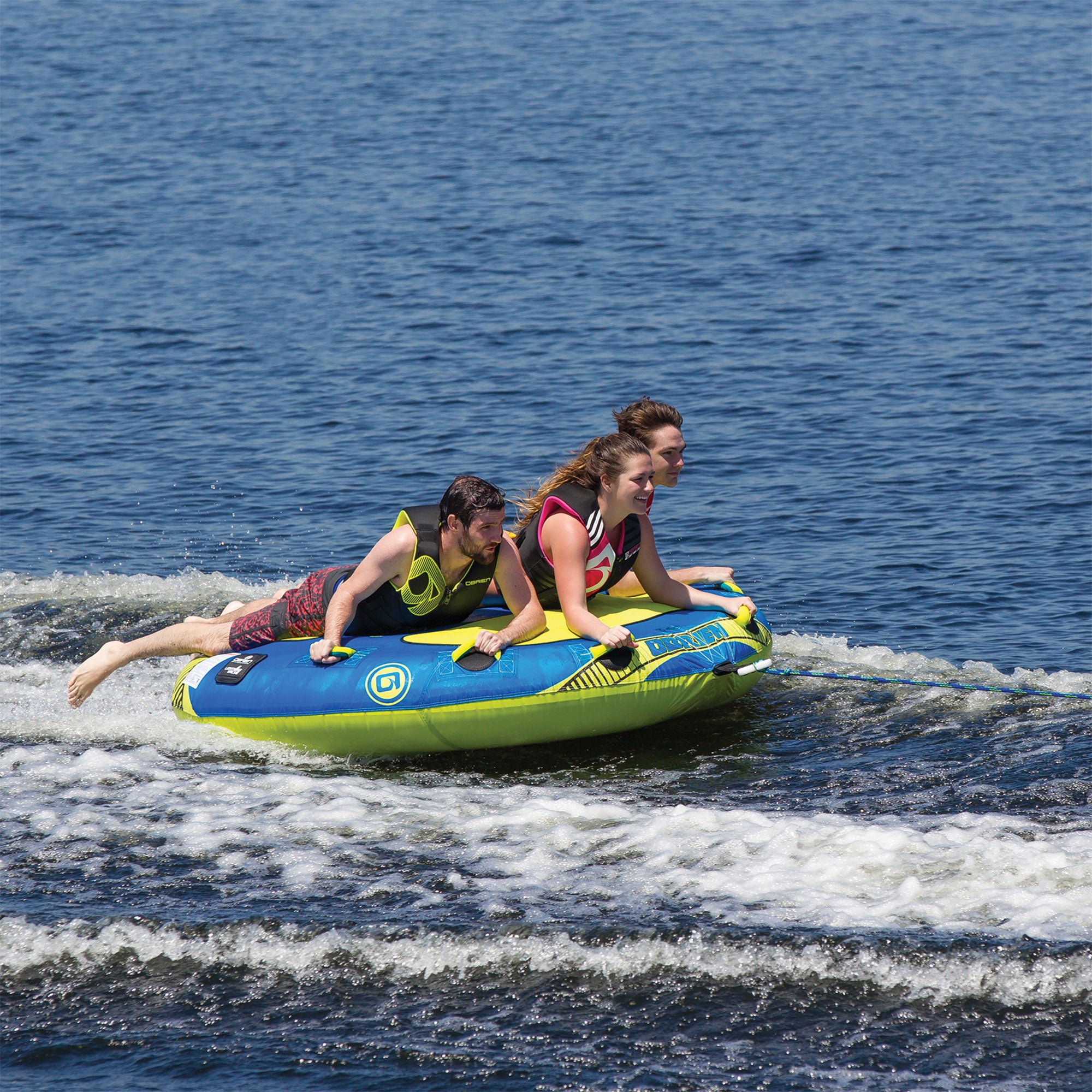O'Brien Ultra Screamer Inflatable Towable Water Tube for Boating, 1-3 Riders - VMInnovations