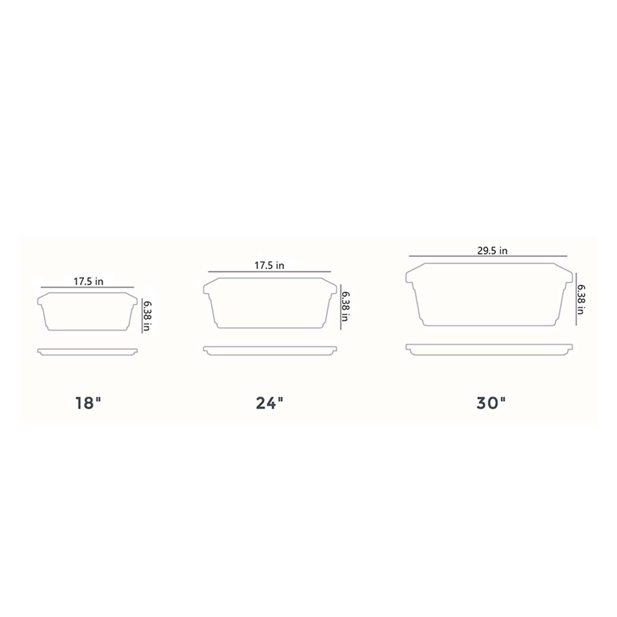 HC Companies Farmhouse Venetian 18 Inch Rectangular Flower Box Saucer, Chocolate - VMInnovations