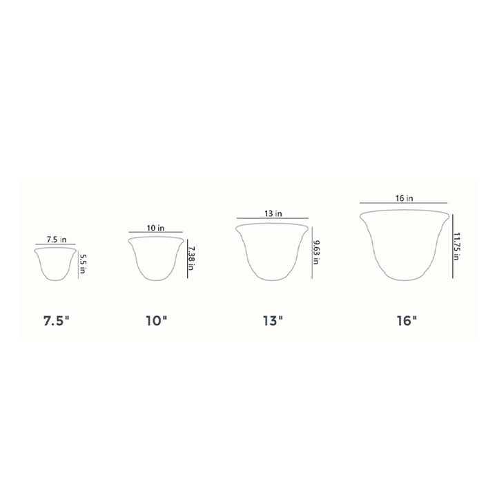 Listo SRA13001P05 13-Inch Round Outdoor Plastic Sierra Planter, Rustic Redstone - VMInnovations