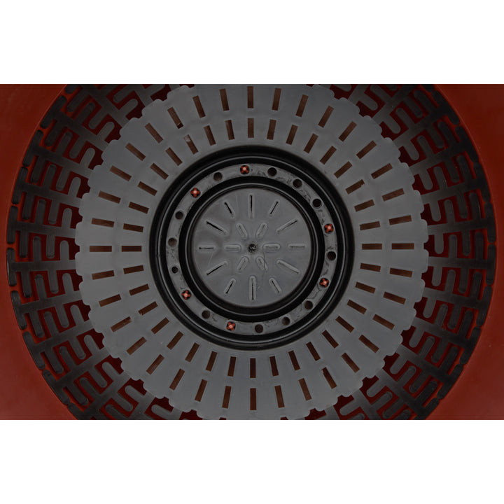 Listo SRA13001P05 13-Inch Round Outdoor Plastic Sierra Planter, Rustic Redstone - VMInnovations