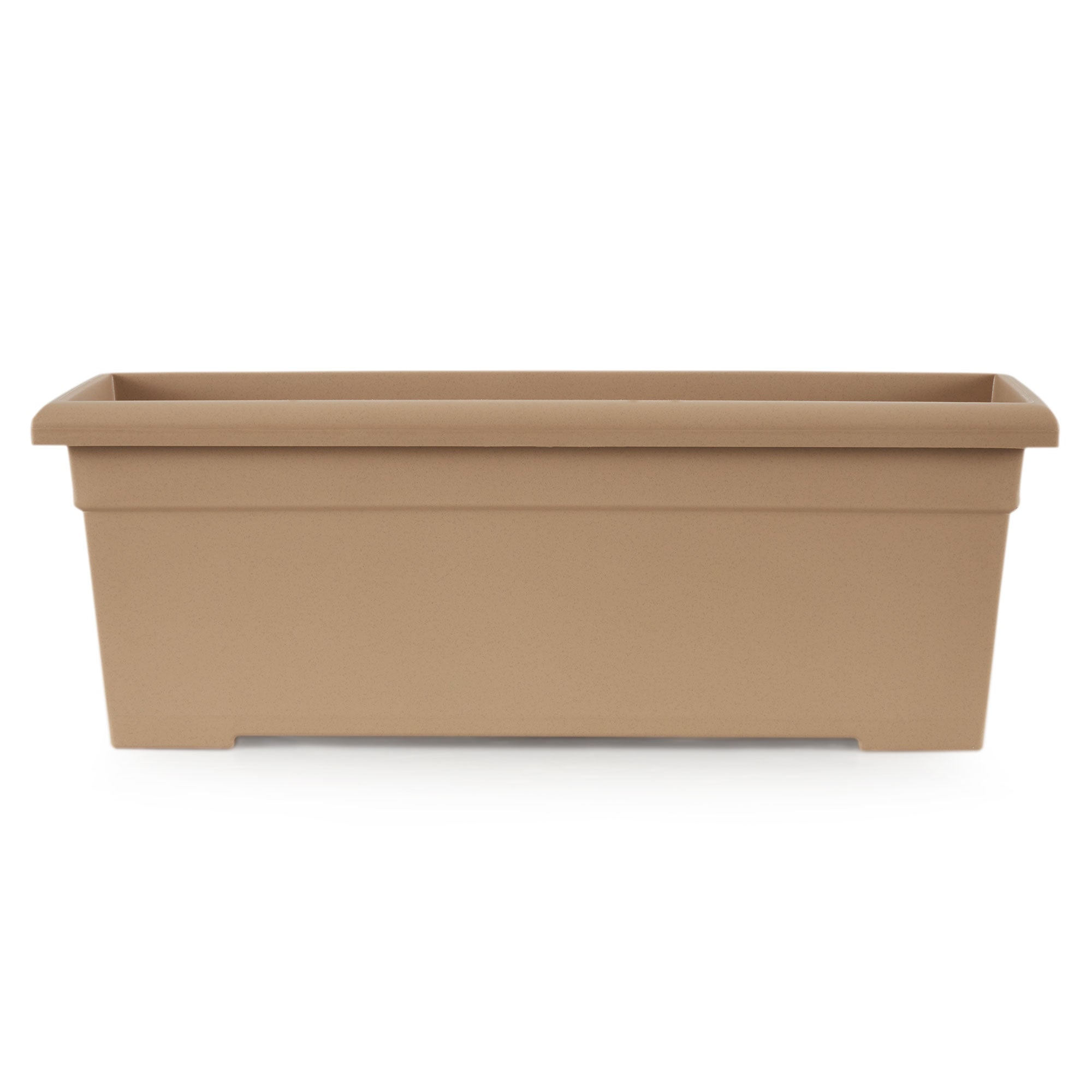 Akro Mils 28in Plastic Romana Sandstone Planter & Wakefield 1lb Soil Conditioner - VMInnovations