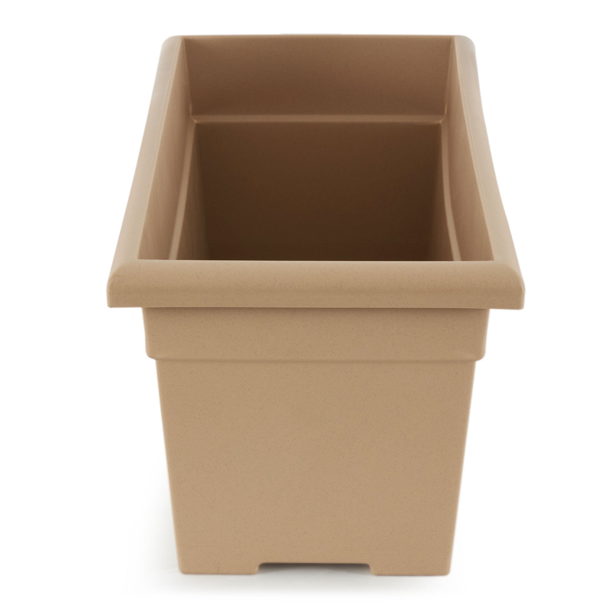 Akro Mils 28 x 6 x 12.28 Inch Outdoor Plastic Romana Planter Box, Sandstone Tan