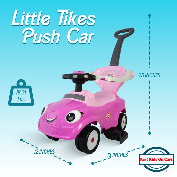 Best Ride On Cars Baby 3 in 1 Little Tikes Push Car Stroller Ride On Toy, Pink - VMInnovations