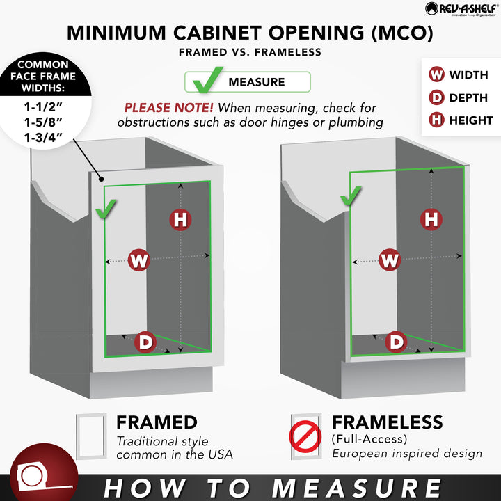 Rev-A-Shelf 31" Lazy Susan Half-Moon Polymer Two-Tier Blind Cabinet 6882-31-11-570 - VMInnovations