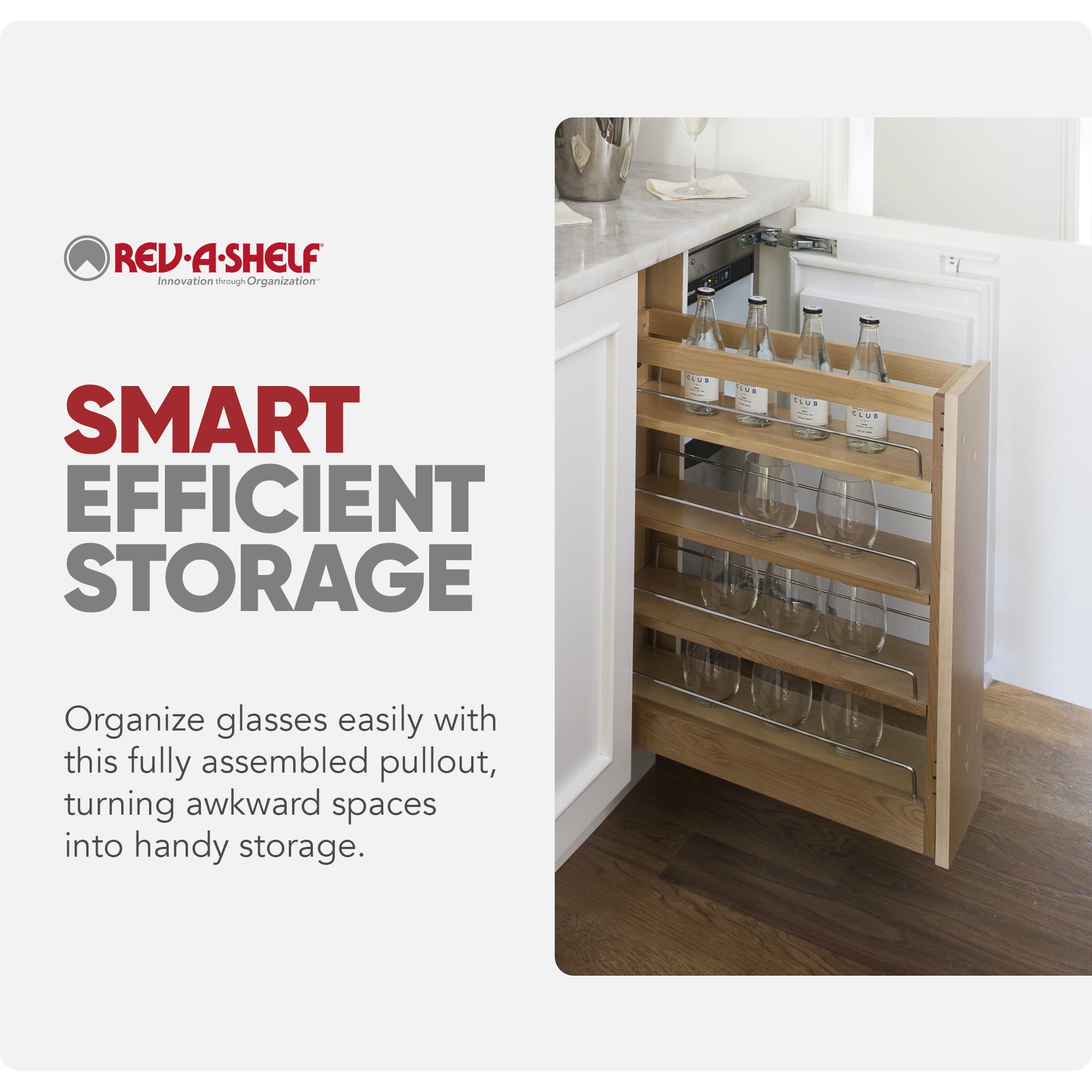 Rev-A-Shelf 6'' Pullout Kitchen Cabinet Organizer Soft-close, 448-BCSC-5C - VMInnovations