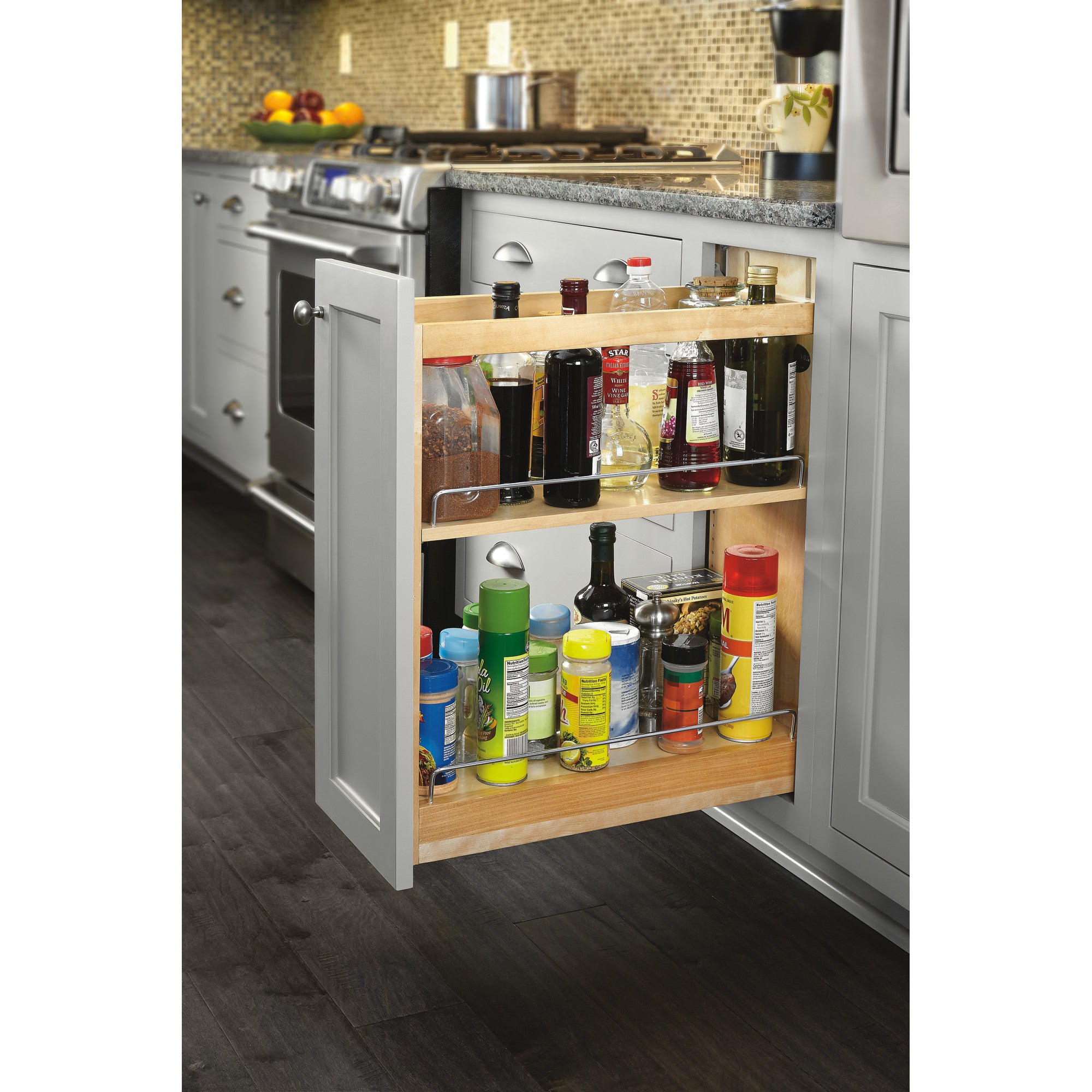 Rev-A-Shelf 6'' Pullout Kitchen Cabinet Organizer Soft-close, 448-BCSC-5C - VMInnovations