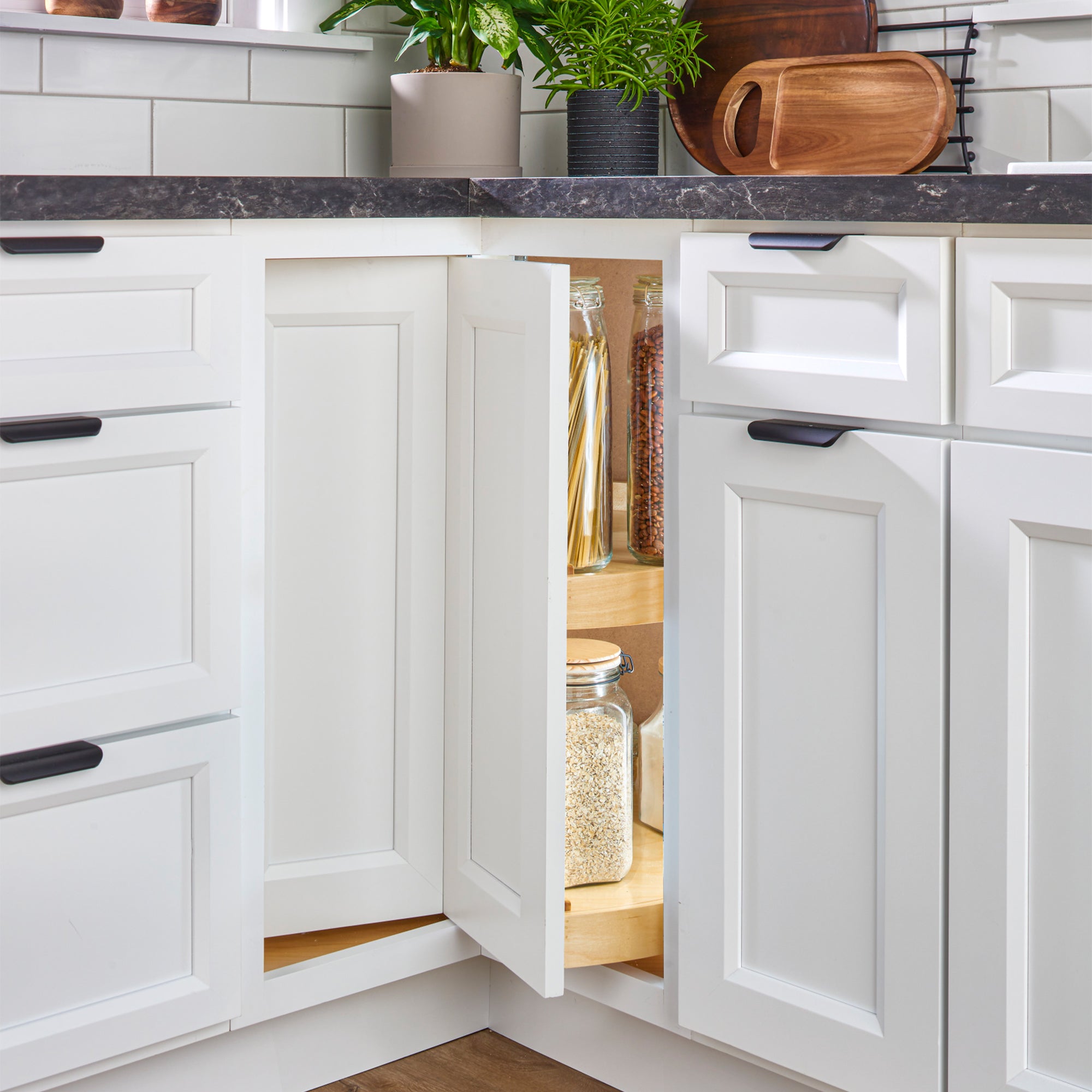 Rev-A-Shelf 28" Lazy Susan Pie-Cut Banded Wood, 2-Shelf, LD-4BW-942-28-1