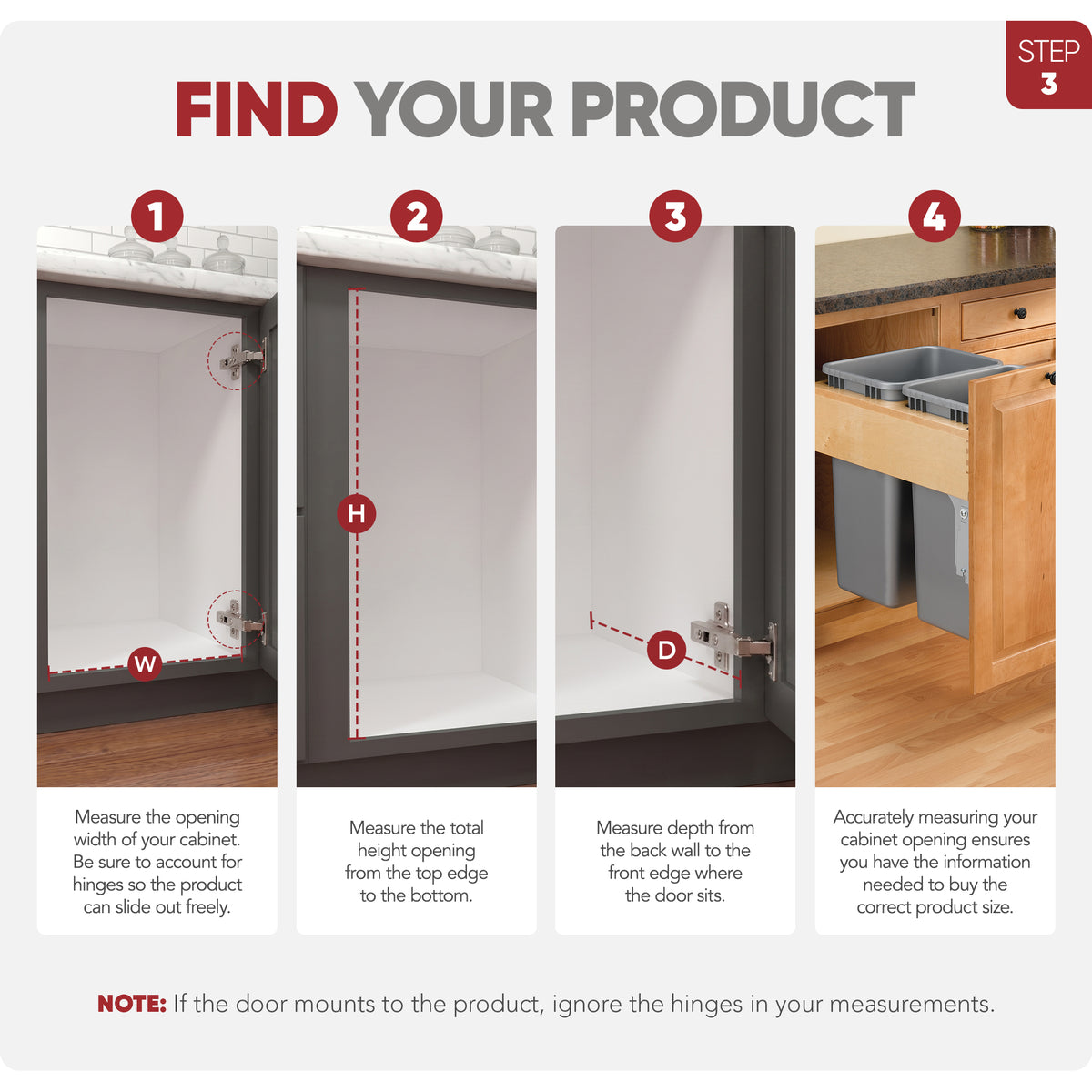 Rev-A-Shelf Double Soft-Close 50 Qt Pullout Waste Container (Open Box) (2 Pack)
