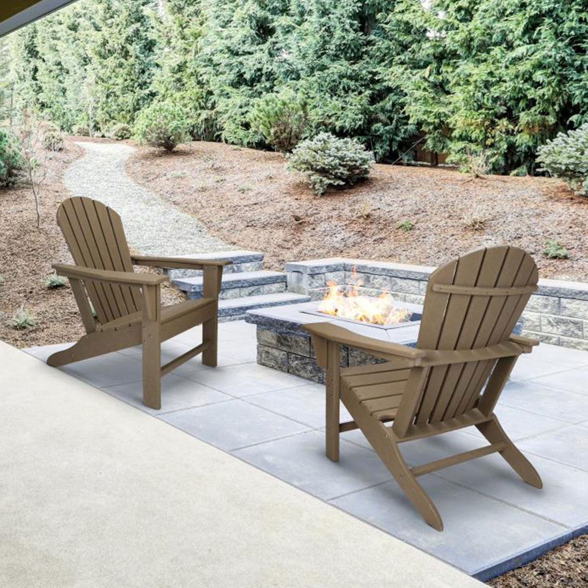 Leisure Classics UV Protected Indoor Outdoor Lounge Deck Chair, Gray (3 Pack)