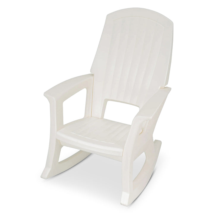 Semco Plastics Rockaway Heavy Duty All-Weather Outdoor Rocking Chair, White