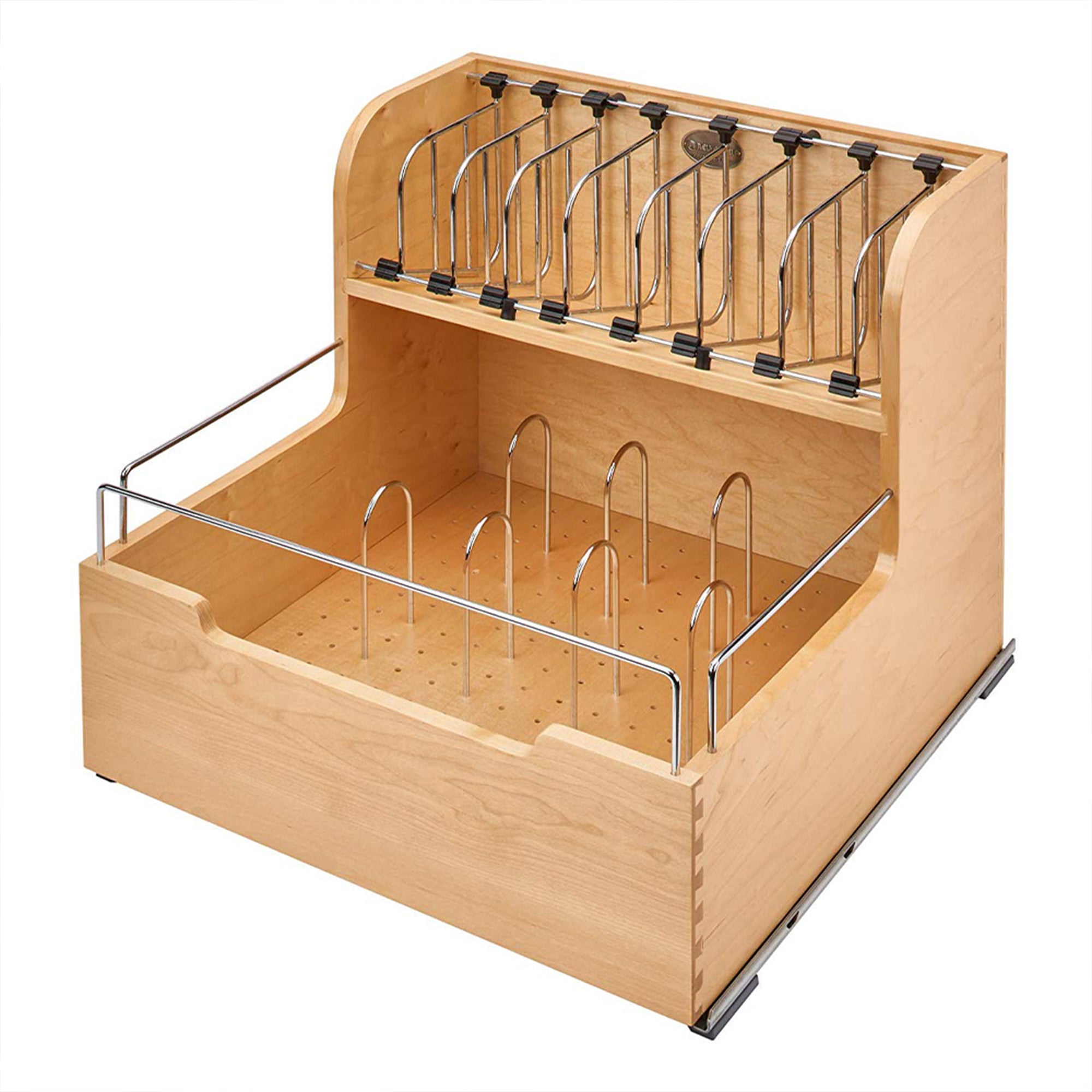 Rev-A-Shelf Food Storage Container Organizer w/ Soft-close, Natural, 4FSCO-24SC-1 - VMInnovations