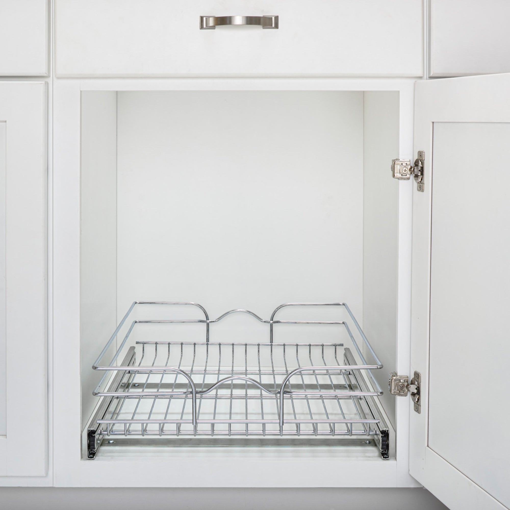 Rev-A-Shelf Pullout Single Basket Organizer for Kitchen Cabinets, 18 x 22 In, 5WB1-1822CR-1 - VMInnovations