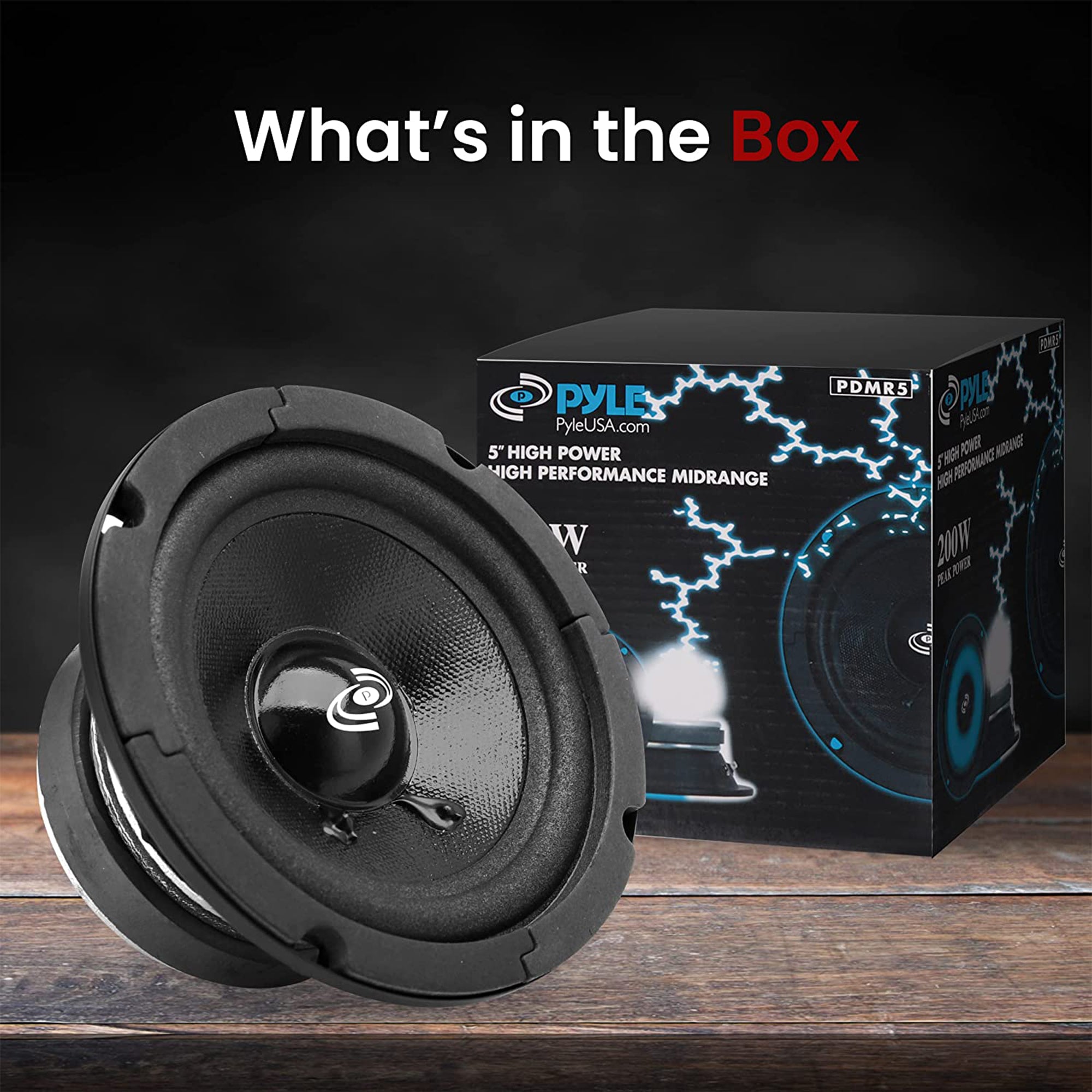 Pyle Pro 5" 200W 8 Ohms Mid Bass Mid Range Car Speaker Woofer Driver, 2 Pack - VMInnovations