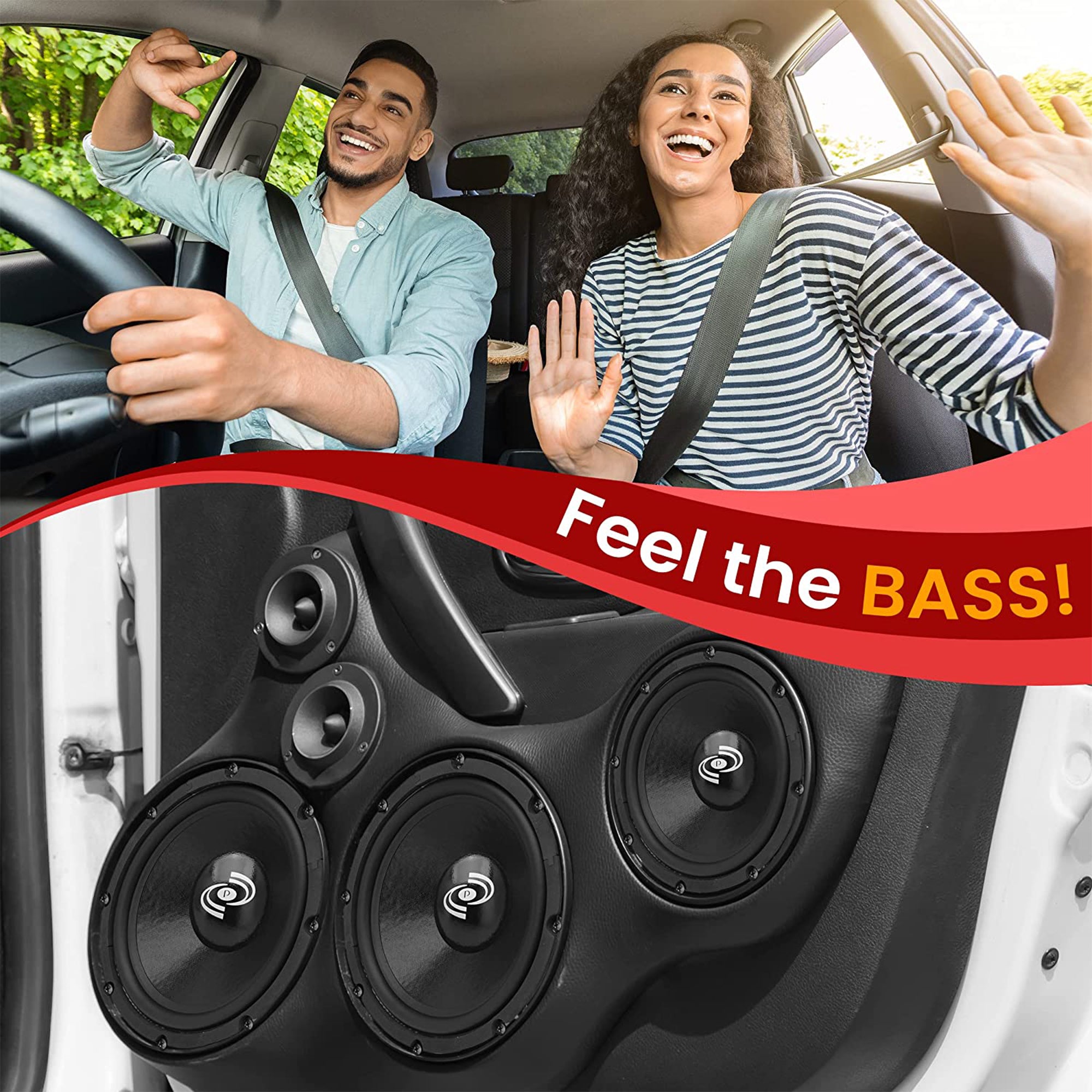 Pyle Pro 5" 200W 8 Ohms Mid Bass Mid Range Car Speaker Woofer Driver, 2 Pack - VMInnovations