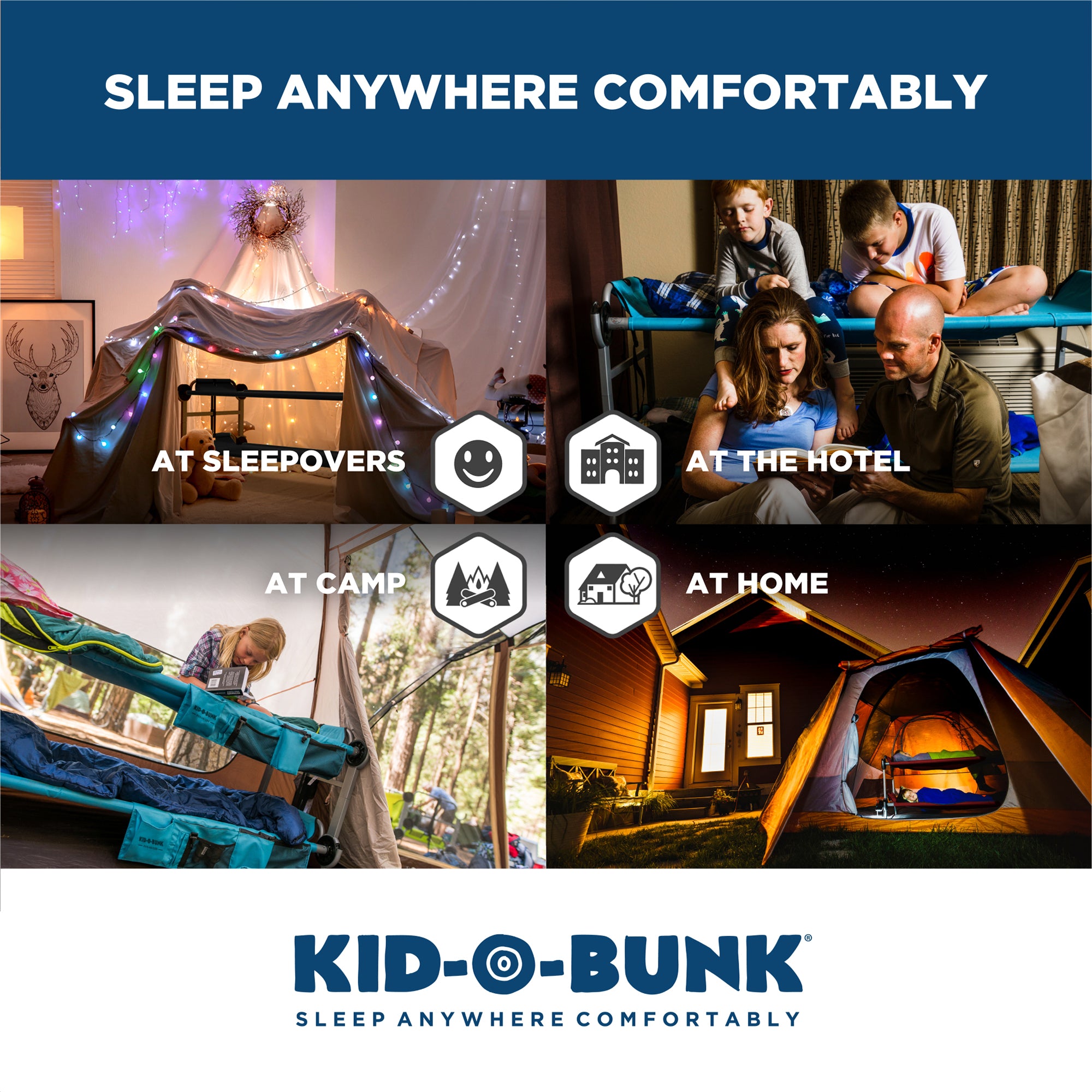Disc-O-Bed Youth Kid-O-Bunk Bench Bunked Double Camping Cot, Tan (For Parts) - VMInnovations