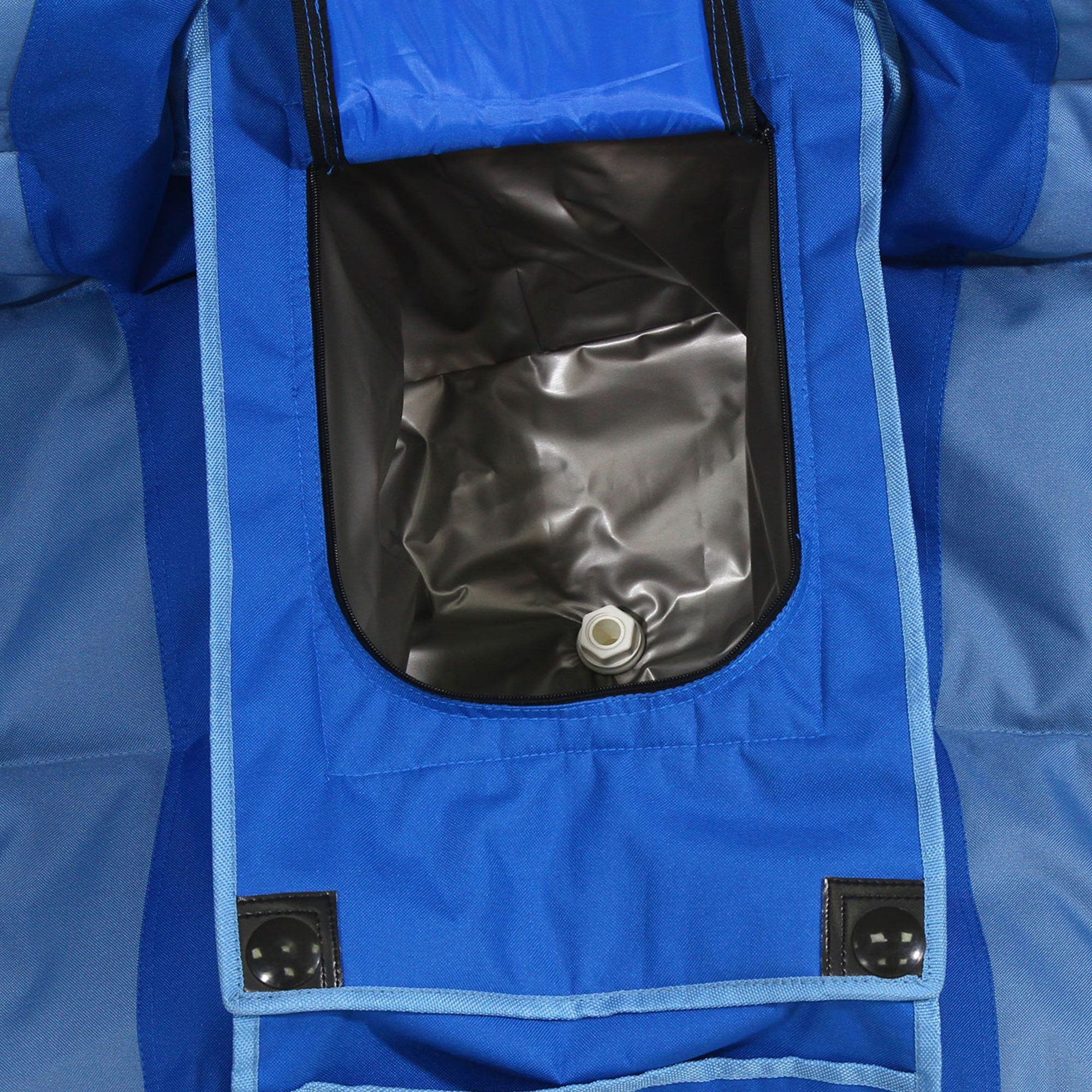 Kamp-Rite Portable Folding Padded Outdoor Double Camping Chair with Cooler, Blue