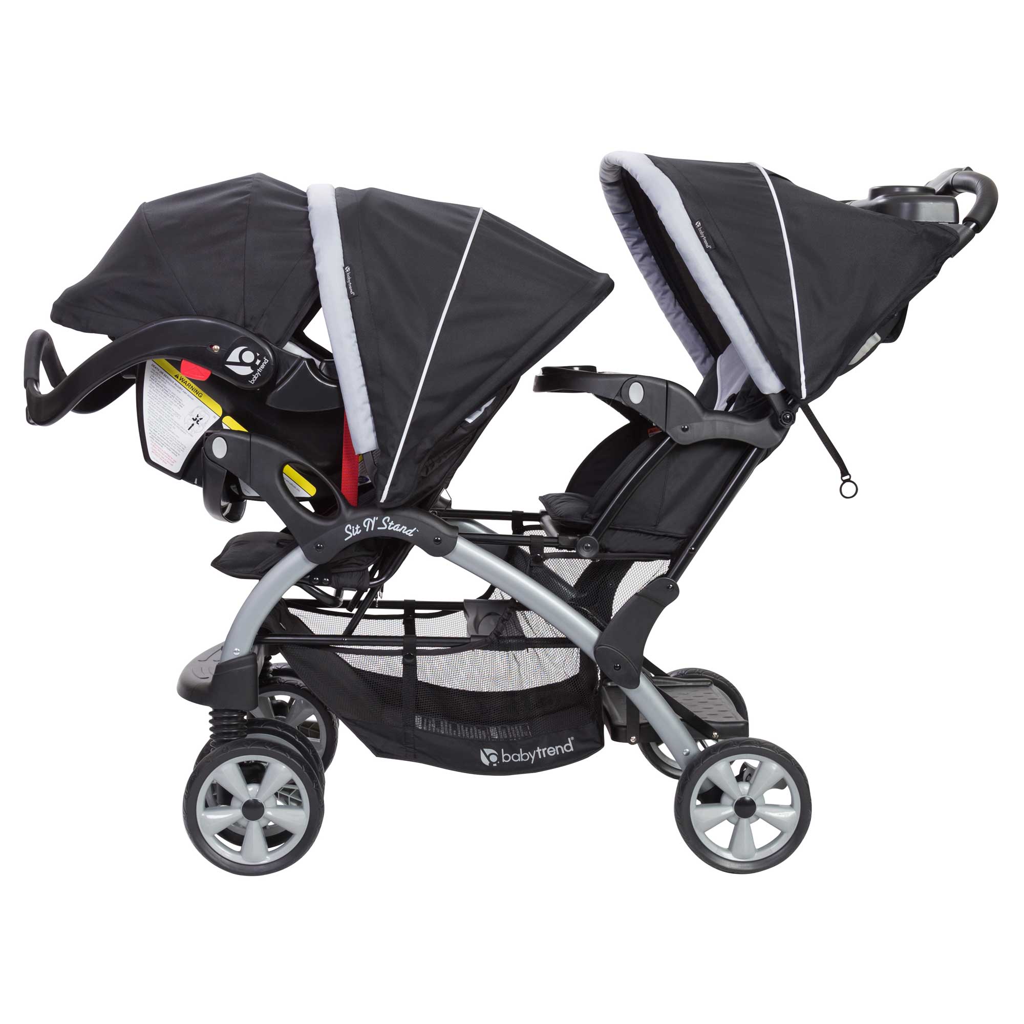 Baby Trend Infant Car Seat & Base (2 Pack) w/ 2 Seat Double Stroller (2 Pack) - VMInnovations