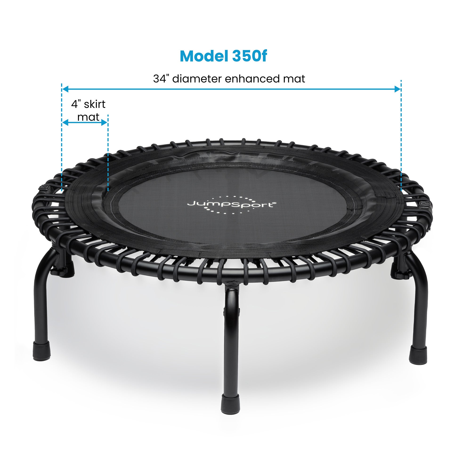 JumpSport 350f Indoor Lightweight 39-Inch Folding Fitness Trampoline (Open Box)